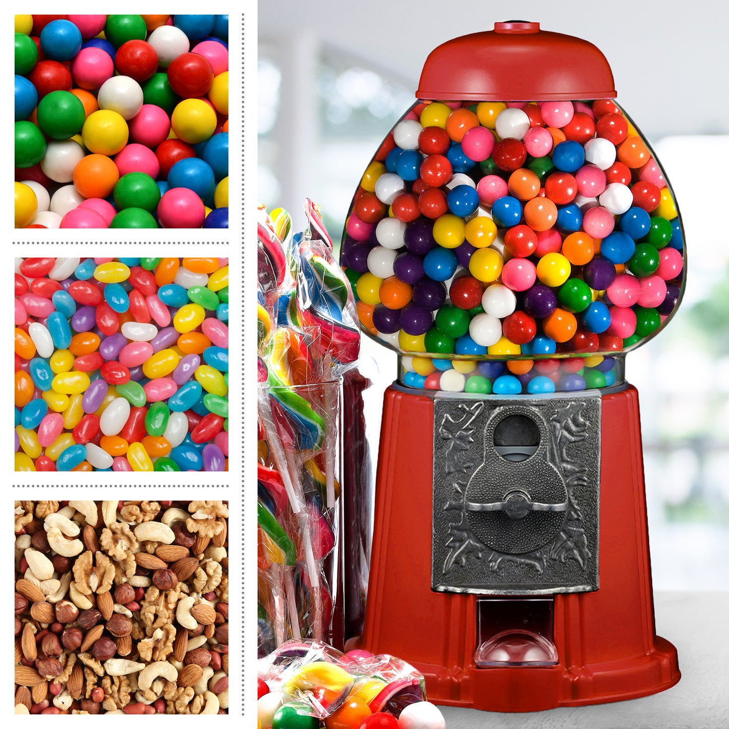 Great Northern Popcorn Mini Gumball Machine, Red