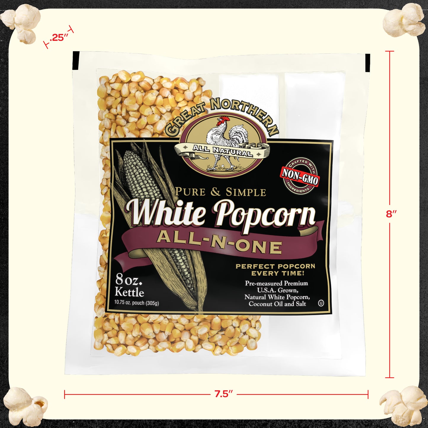 Great Northern Popcorn 8oz Popcorn Kernel 5-Pack