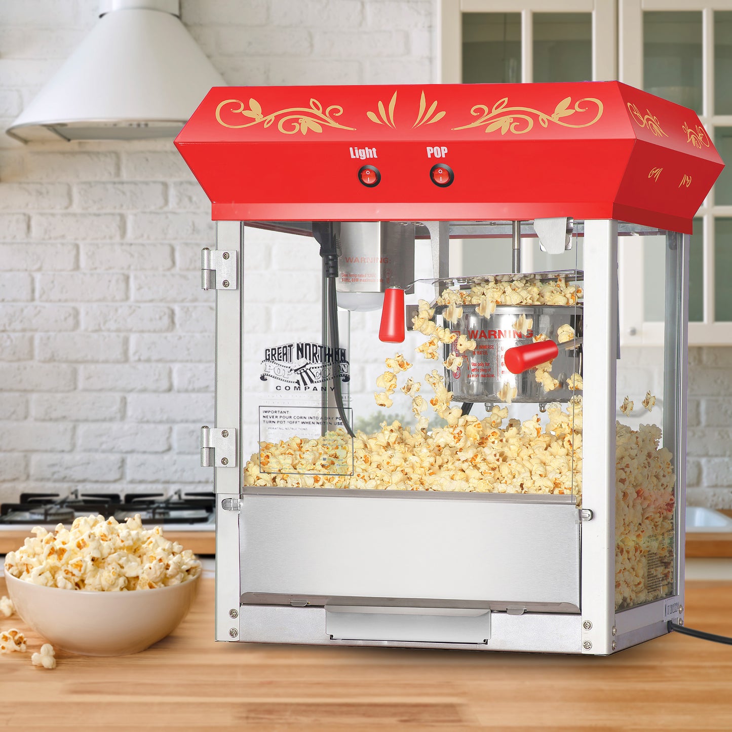 Great Northern Popcorn 6oz Popcorn Machine, Red