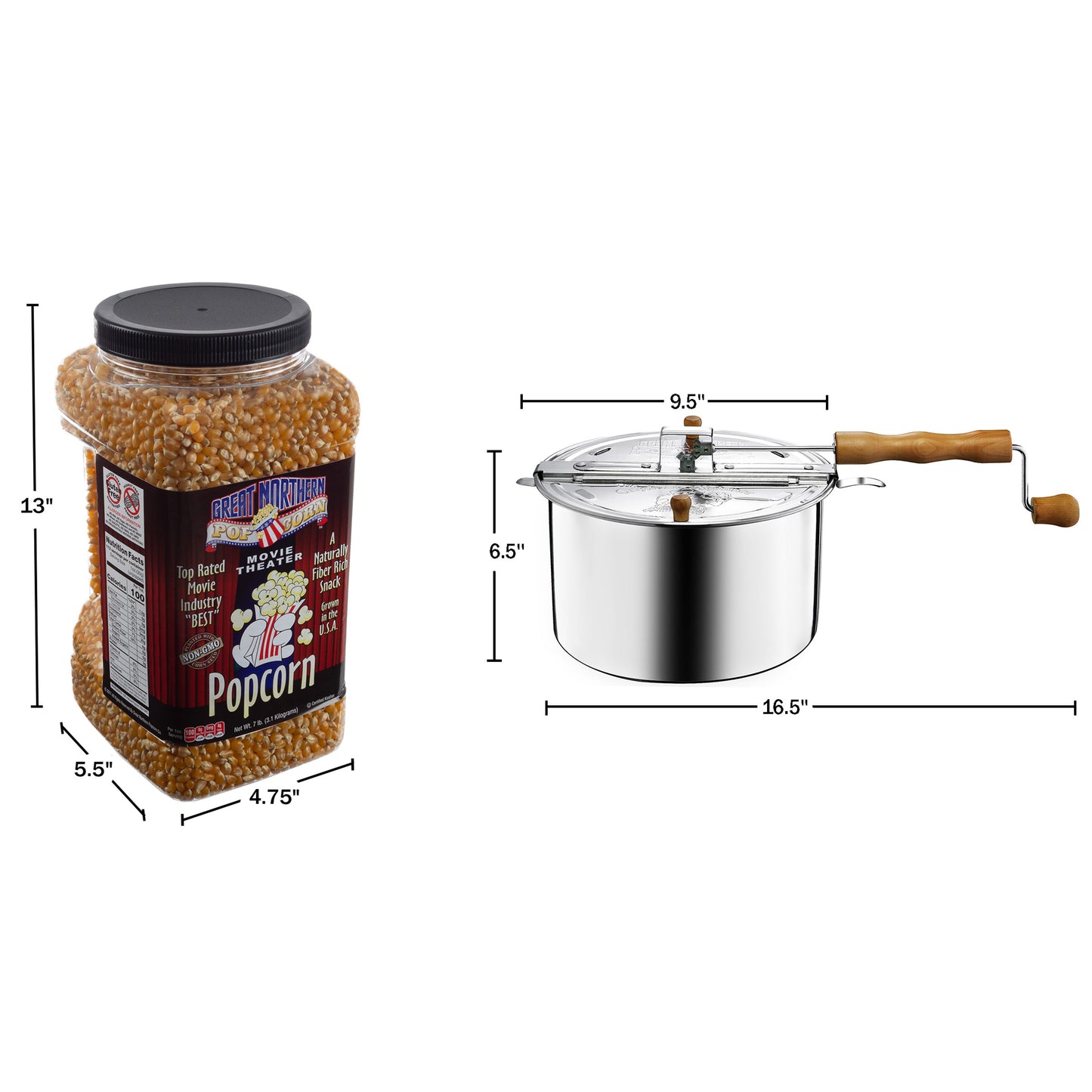 Great Northern Popcorn Stovetop Popcorn Maker Set