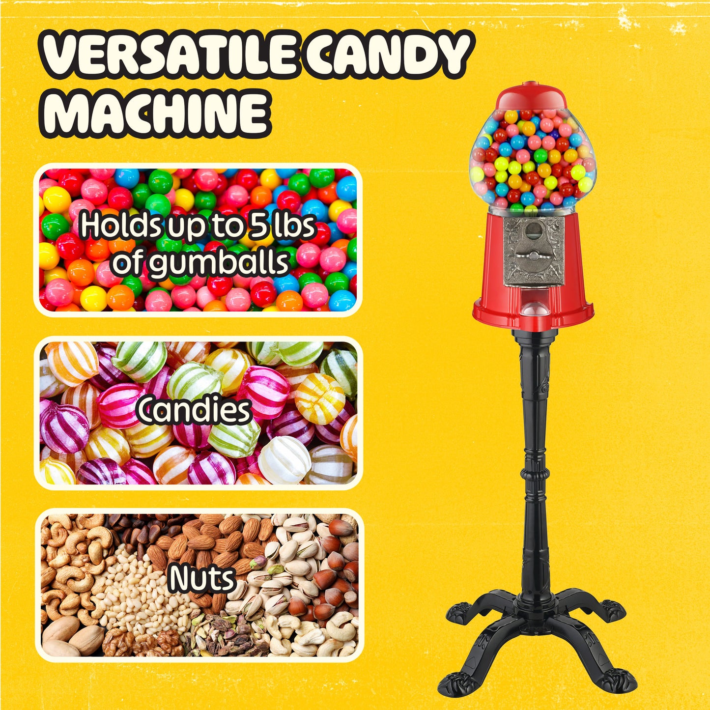 Great Northern Popcorn 15in Gumball Machine, Red