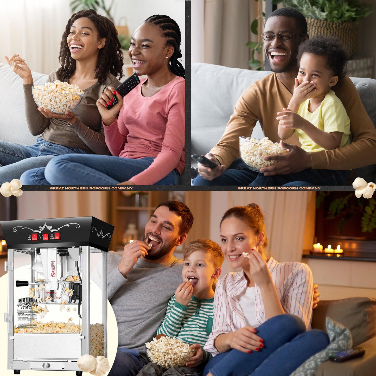 Great Northern Popcorn 8oz Matinee Popper, Black