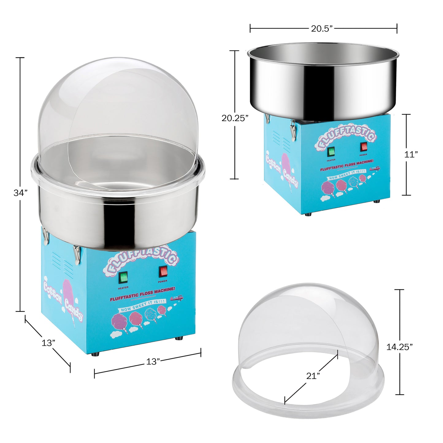Great Northern Popcorn Candy Floss Maker and Dome