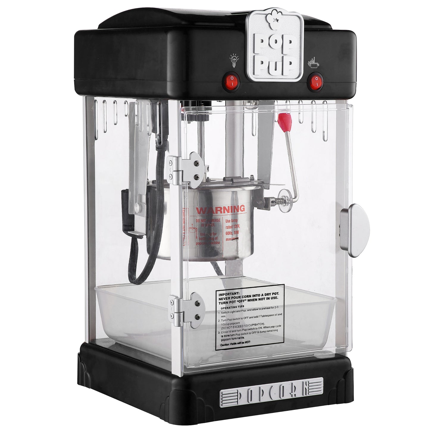 Great Northern Popcorn 2.5oz Pop Pup Popper, Black