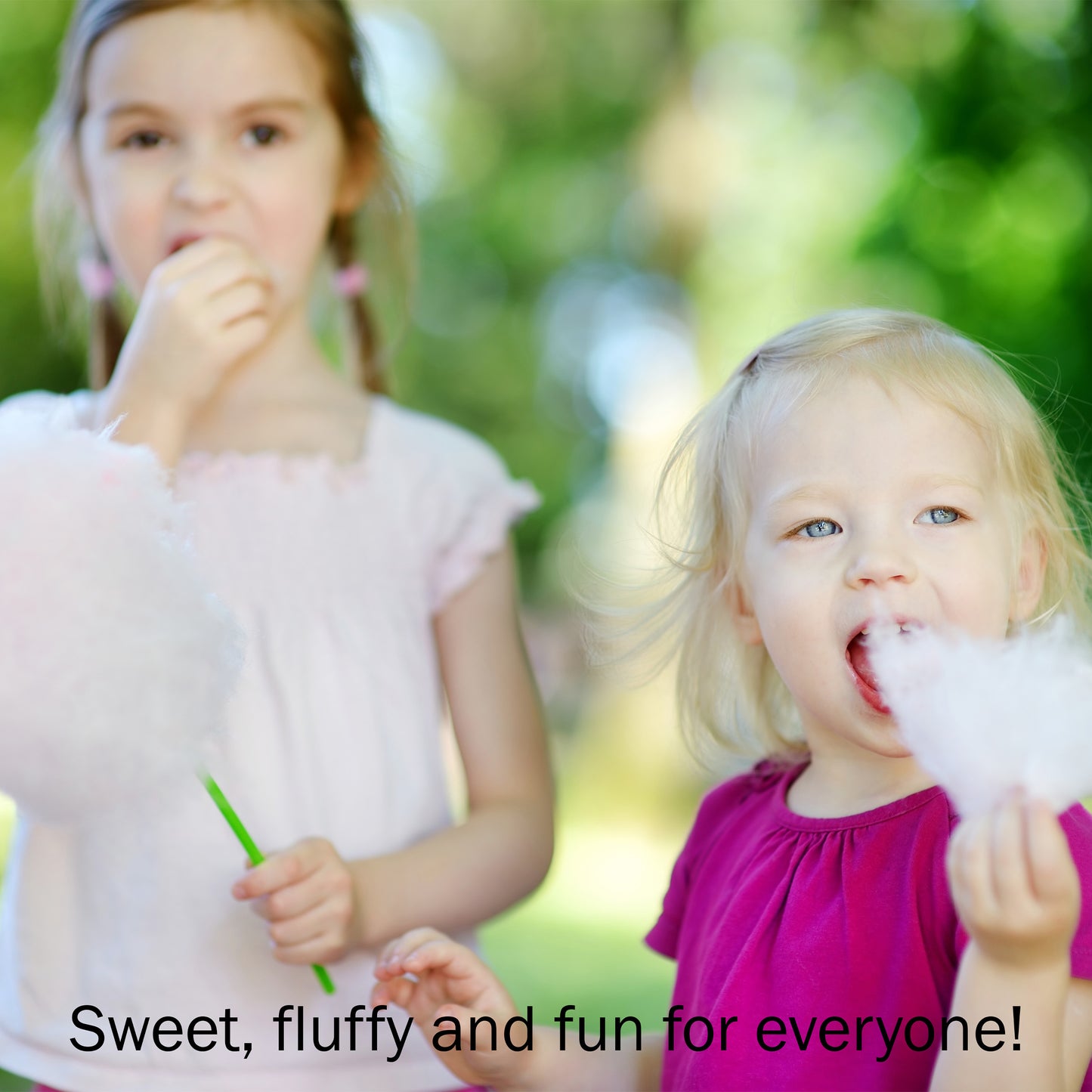 Cotton Candy Machine with Cart Vortex Candy Maker with Stainless-Steel Pan, 2 Side Trays, and 13-inch Wheels by Great Northern Popcorn (Pink)