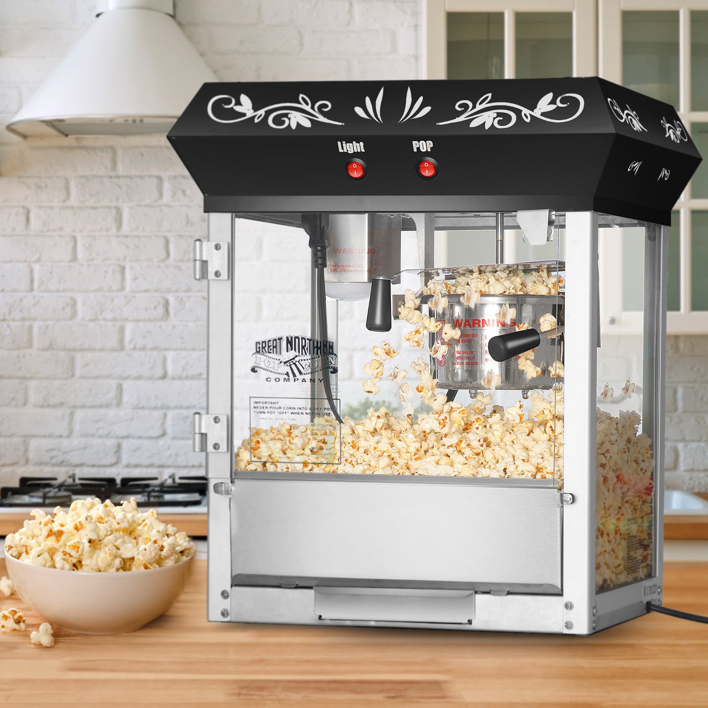 Great Northern Popcorn 6oz Popcorn Machine, Black