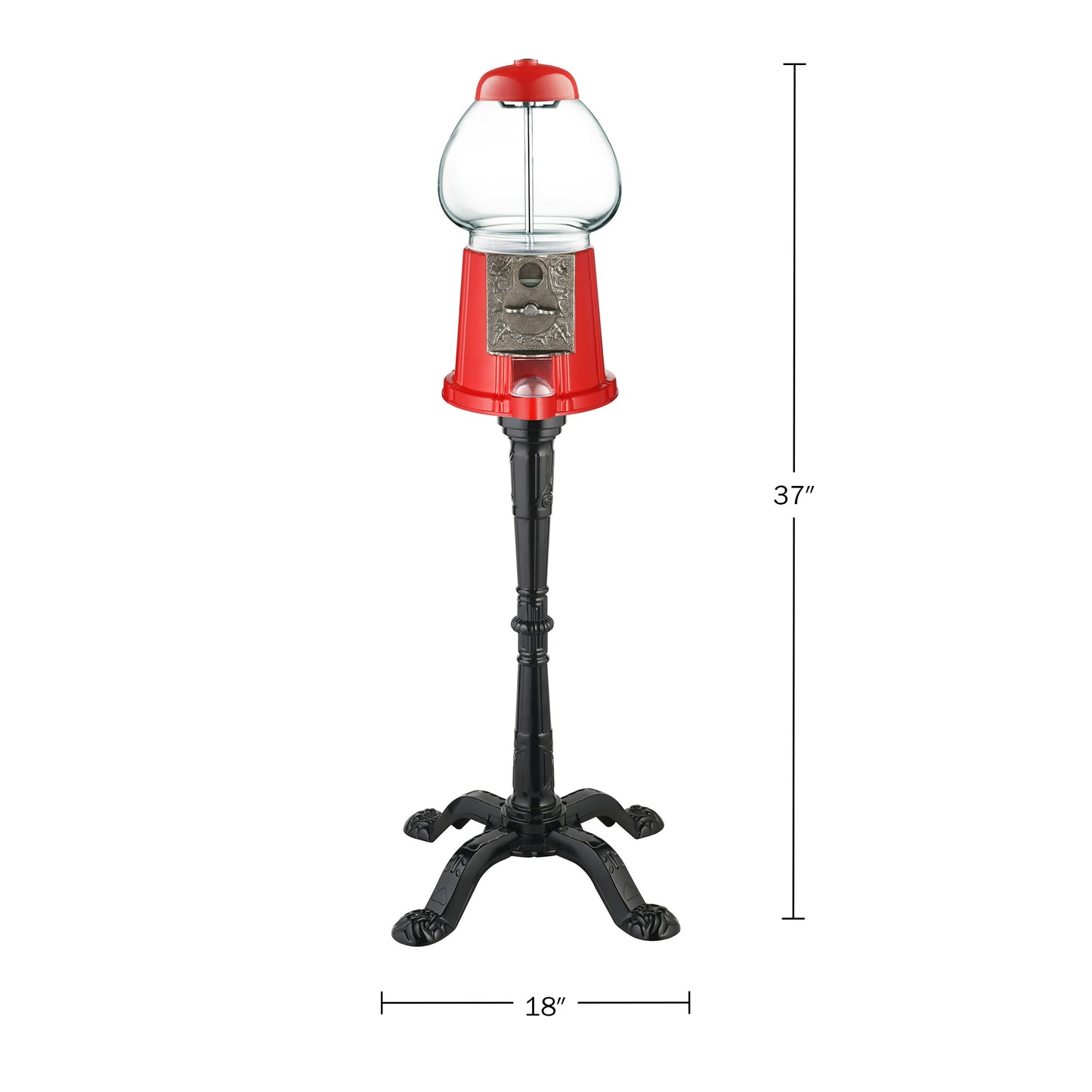 Great Northern Popcorn 15in Gumball Machine, Red