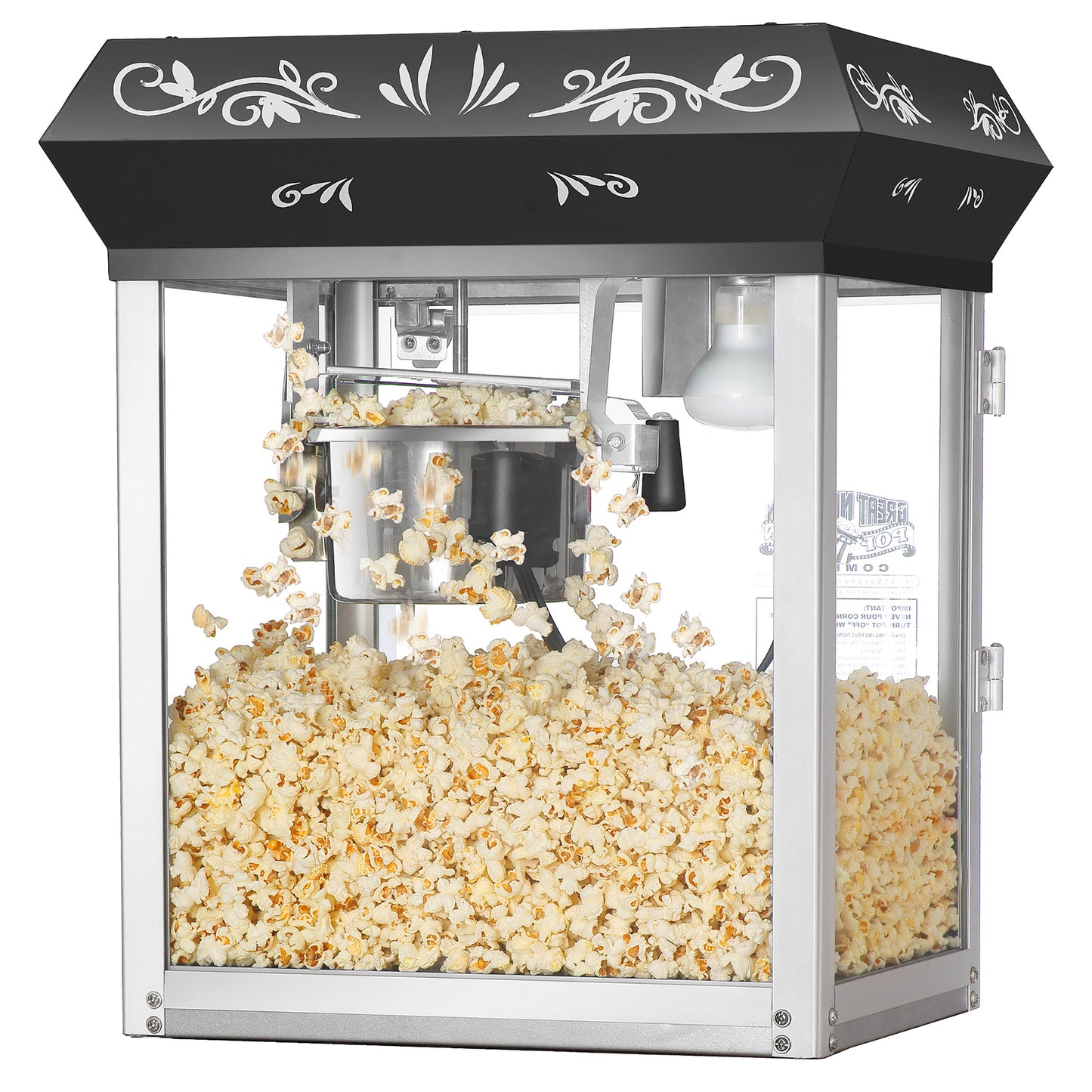 Great Northern Popcorn 6oz Popcorn Machine, Black