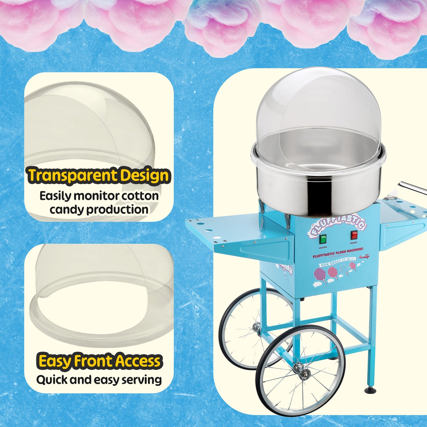Great Northern Popcorn Cotton Candy Cart Set