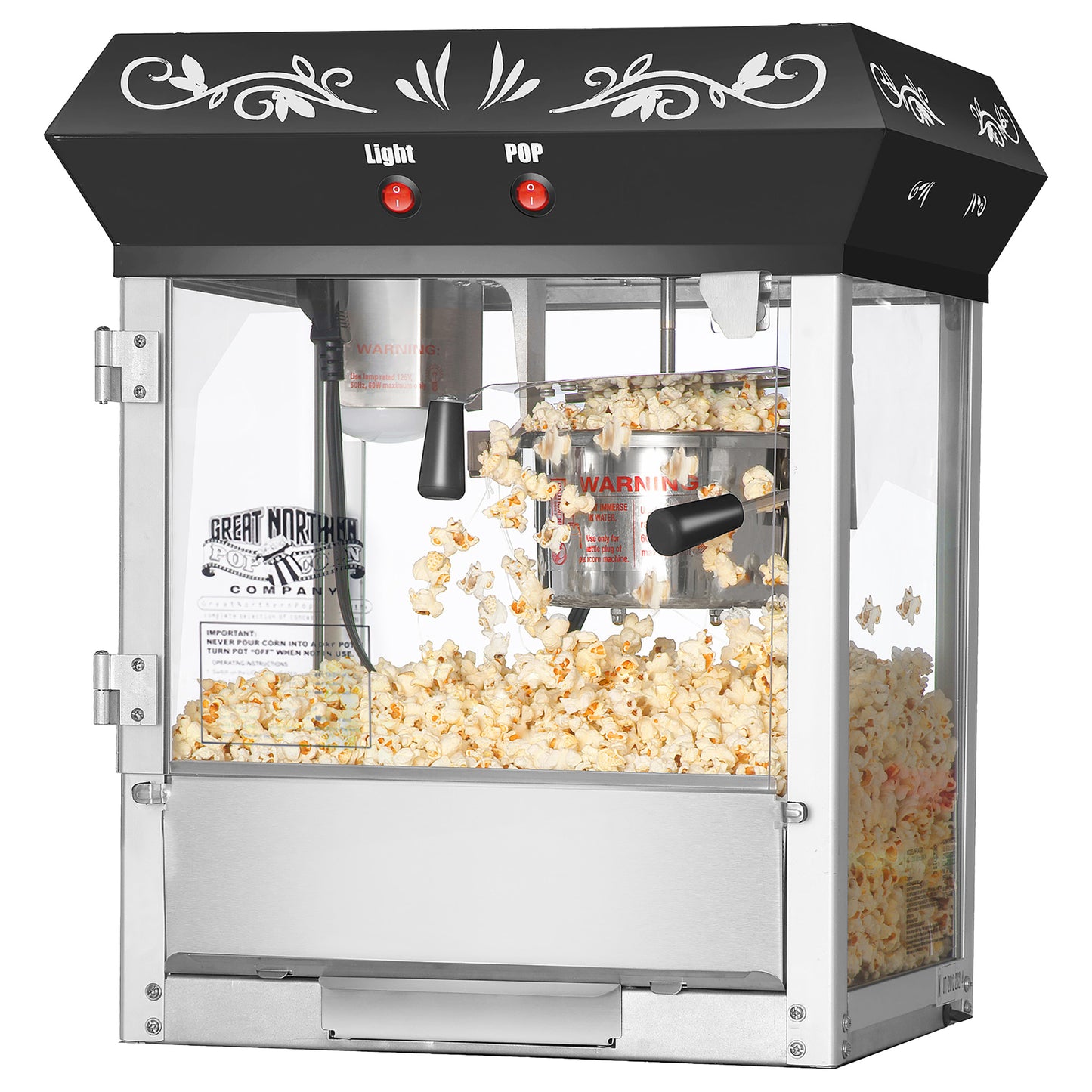 Great Northern Popcorn 6oz Popcorn Machine, Black