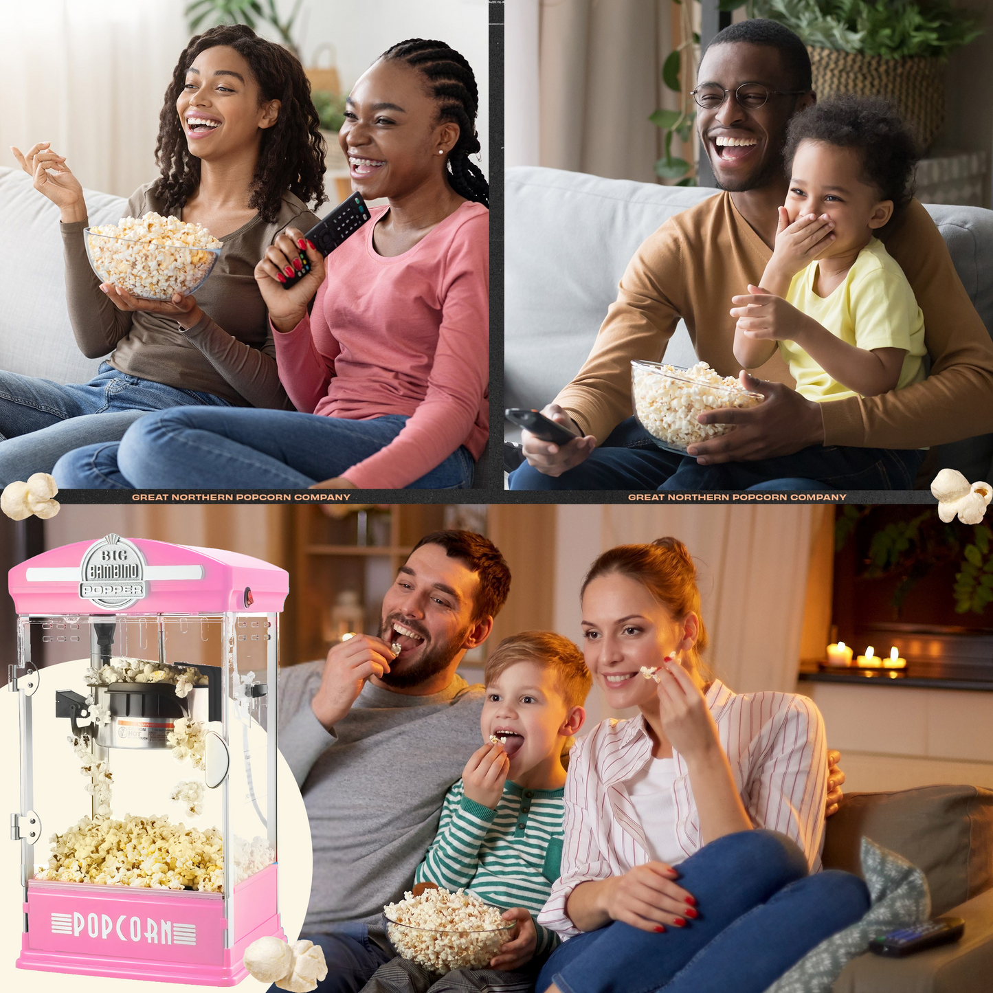 Great Northern Popcorn Big Bambino Machine, Pink