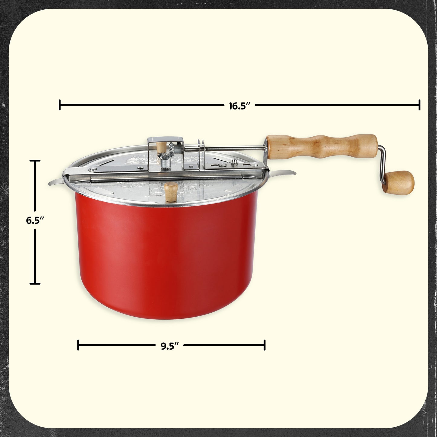 Great Northern Popcorn 6.5QT Stove Popper, Red