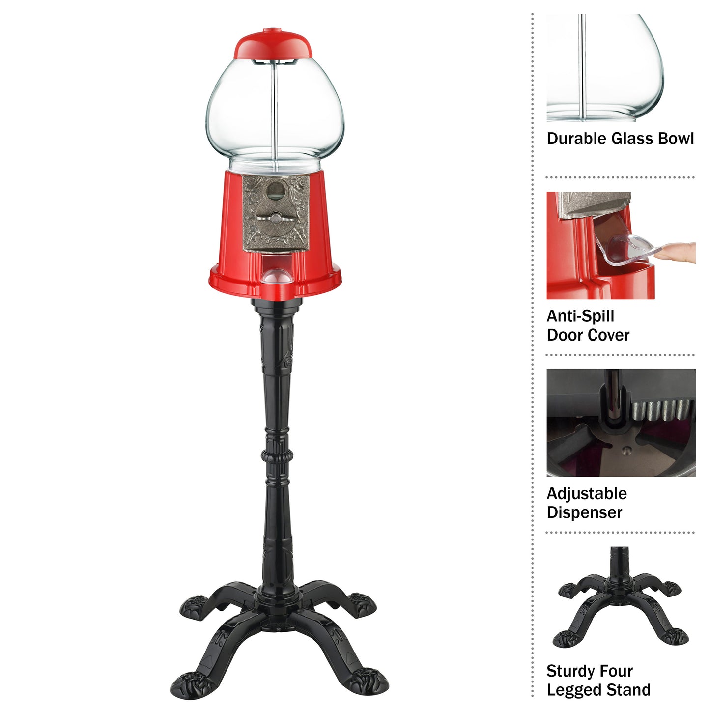 Great Northern Popcorn 15in Gumball Machine, Red