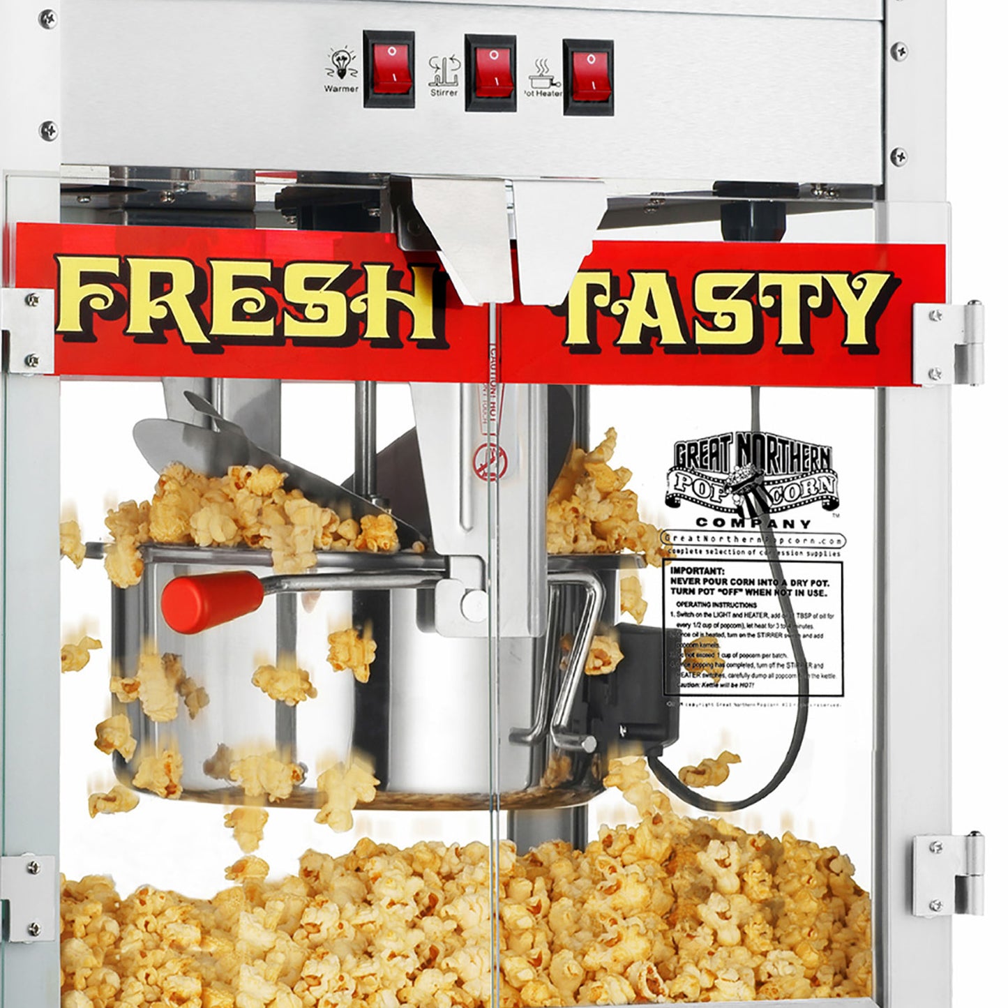 Great Northern Popcorn 12oz Popcorn Machine, Red