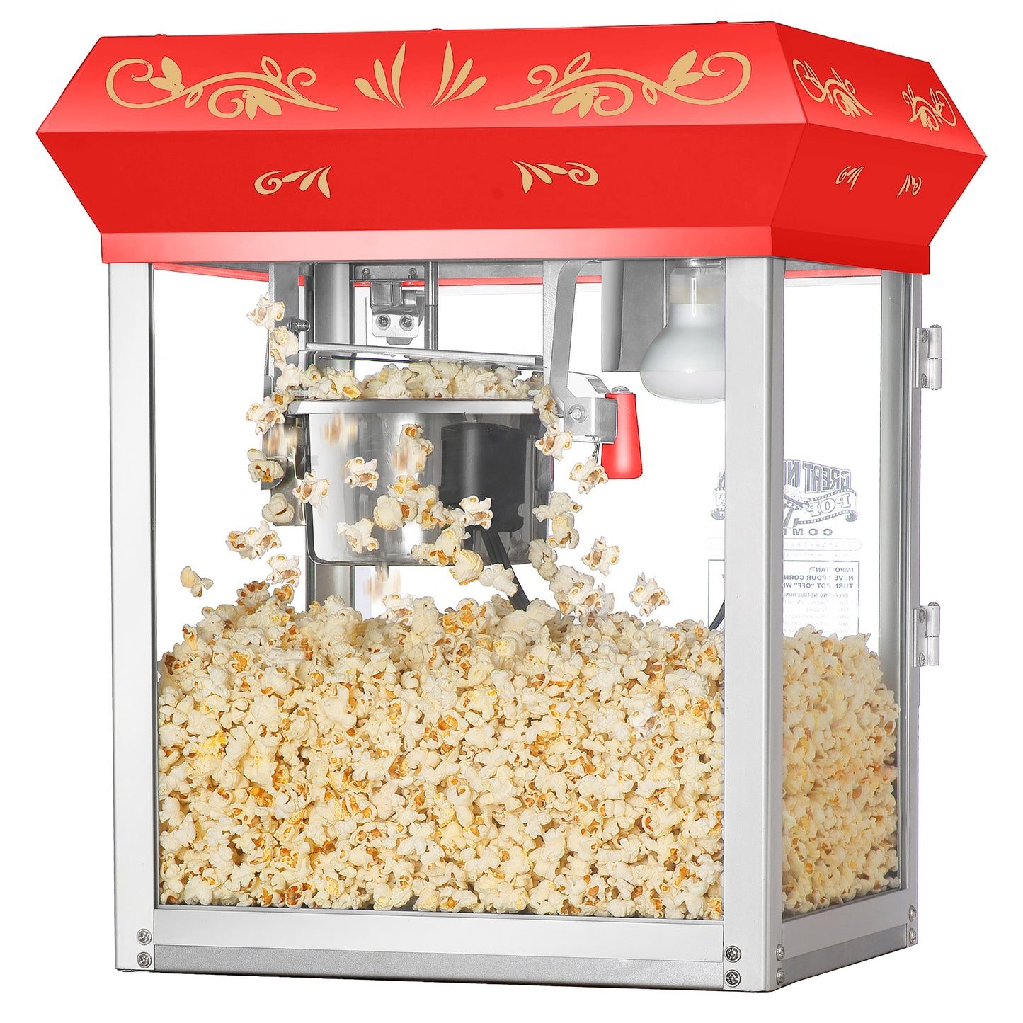 Great Northern Popcorn 6oz Popcorn Machine, Red