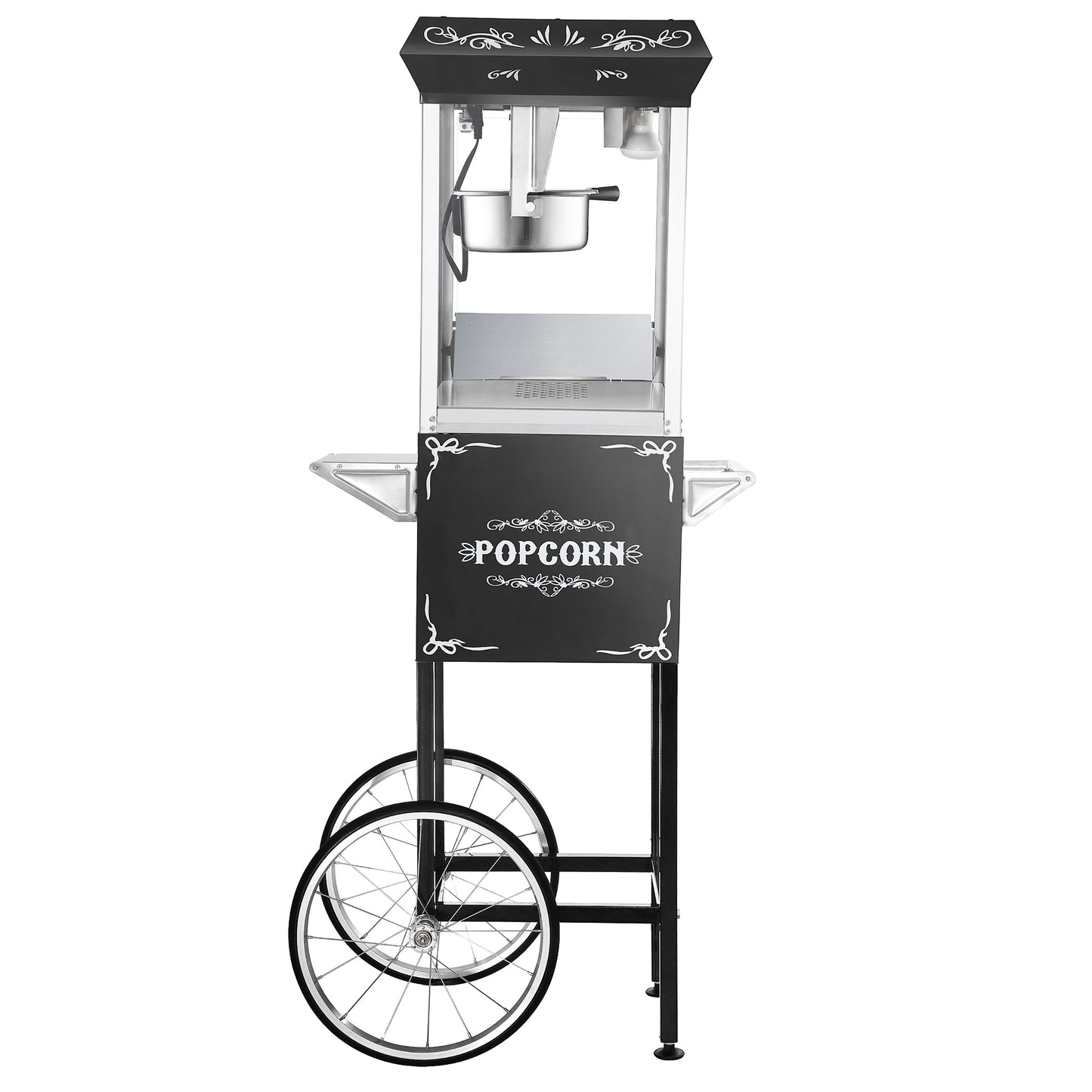 Great Northern Popcorn 8oz Popper with Cart, Black