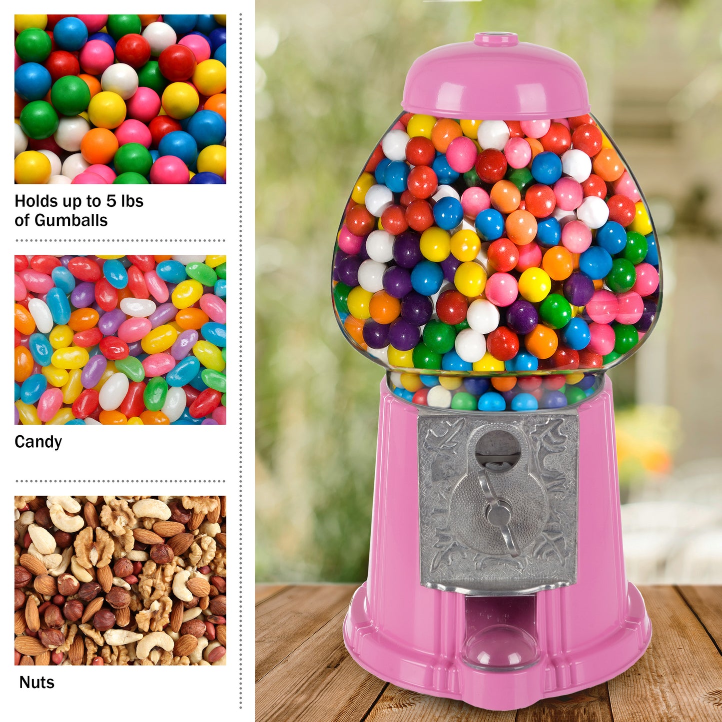 Great Northern Popcorn Mini Gumball Machine, Pink