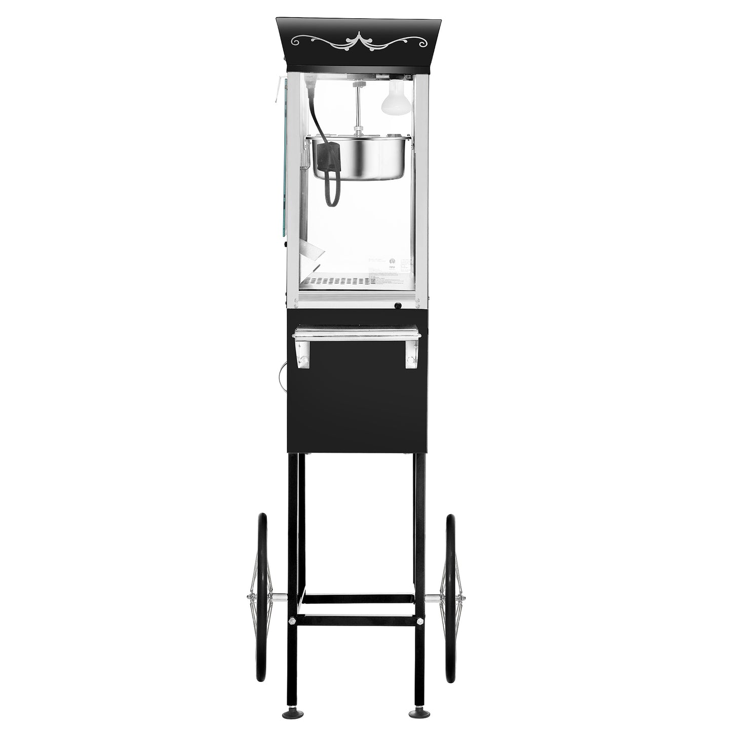 Great Northern Popcorn 8oz Popper with Cart, Black