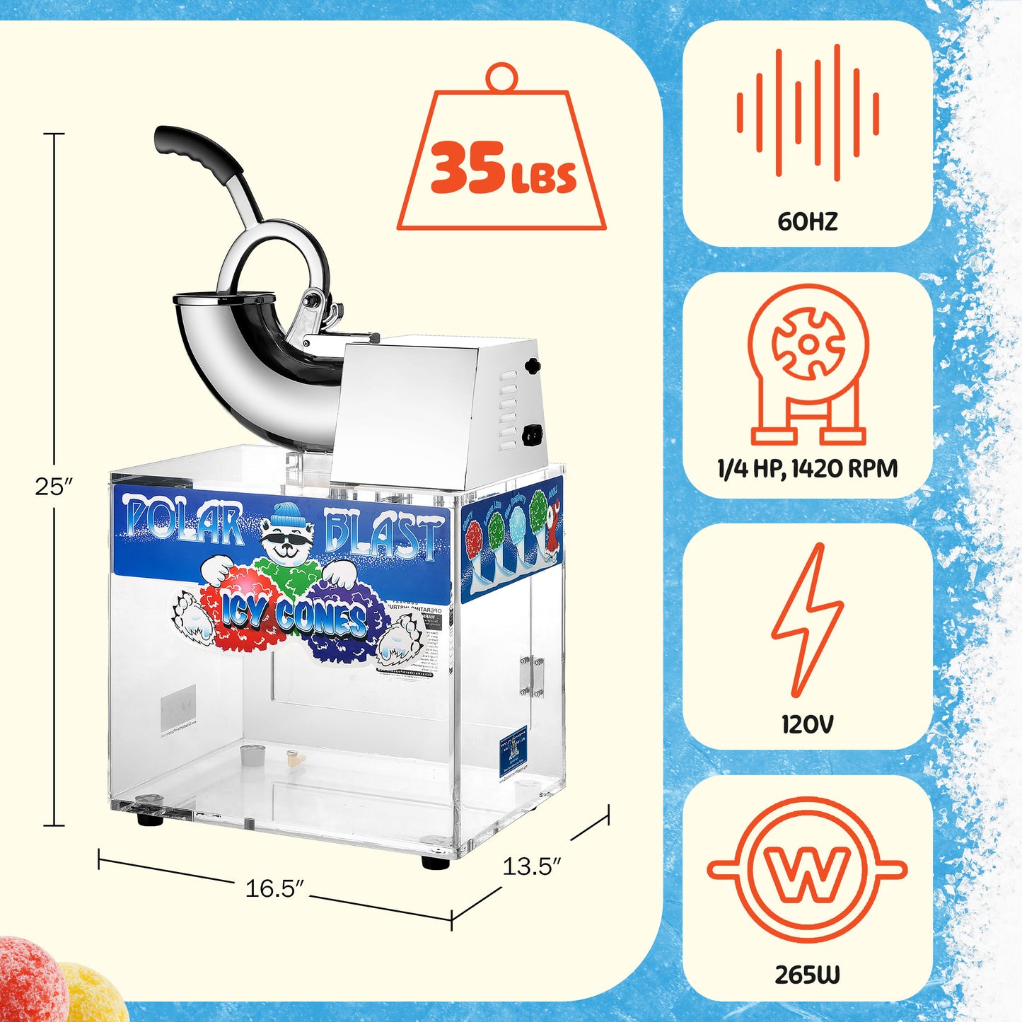 Great Northern Popcorn Polar Blast Snow Cone Maker