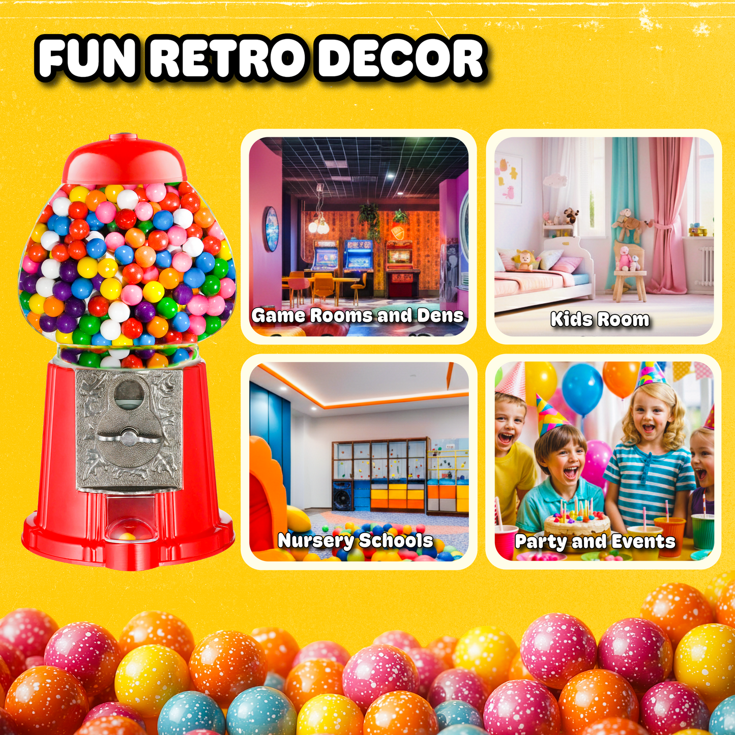 Great Northern Popcorn Mini Gumball Machine, Red