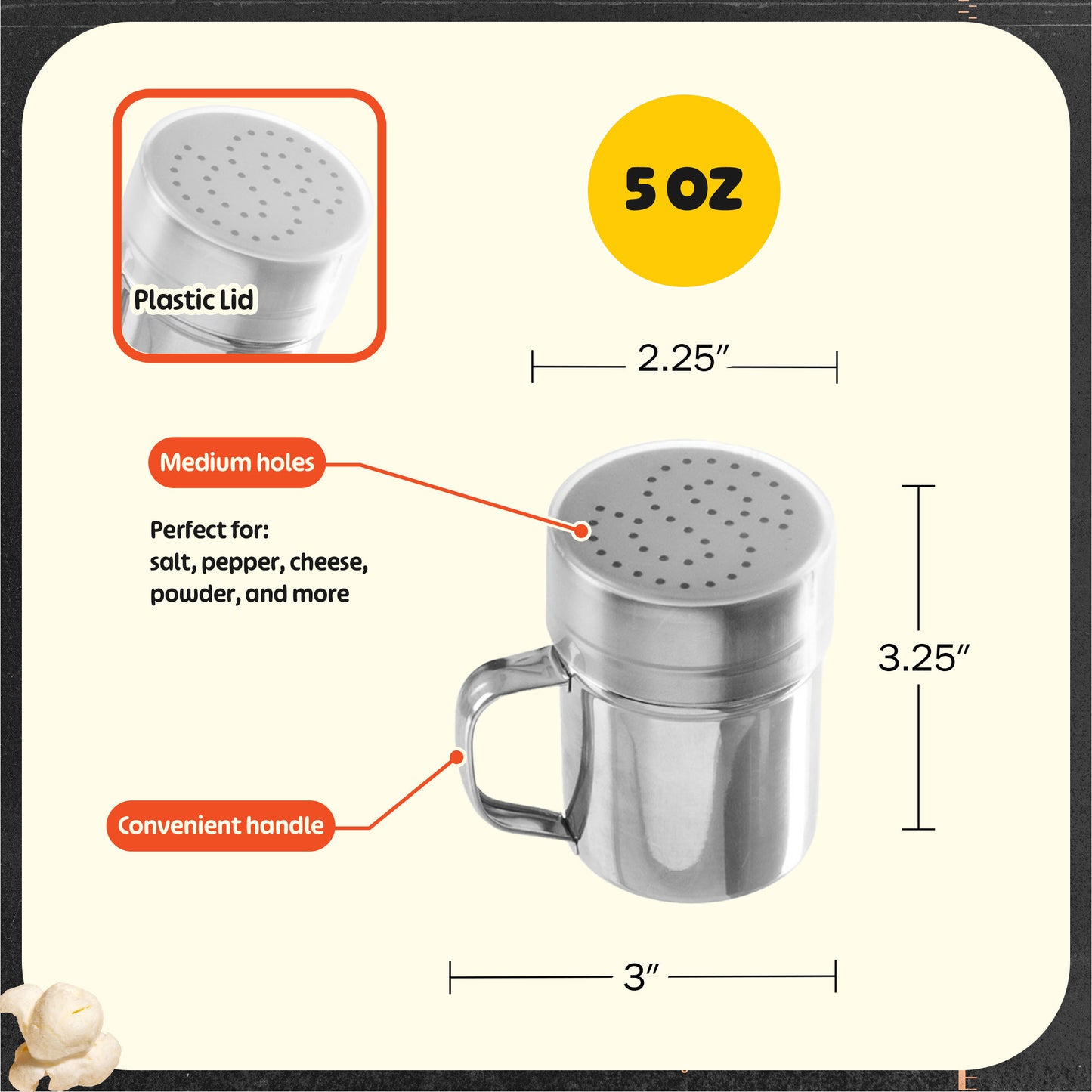 Great Northern Popcorn or Fry Scoop and Saltshaker
