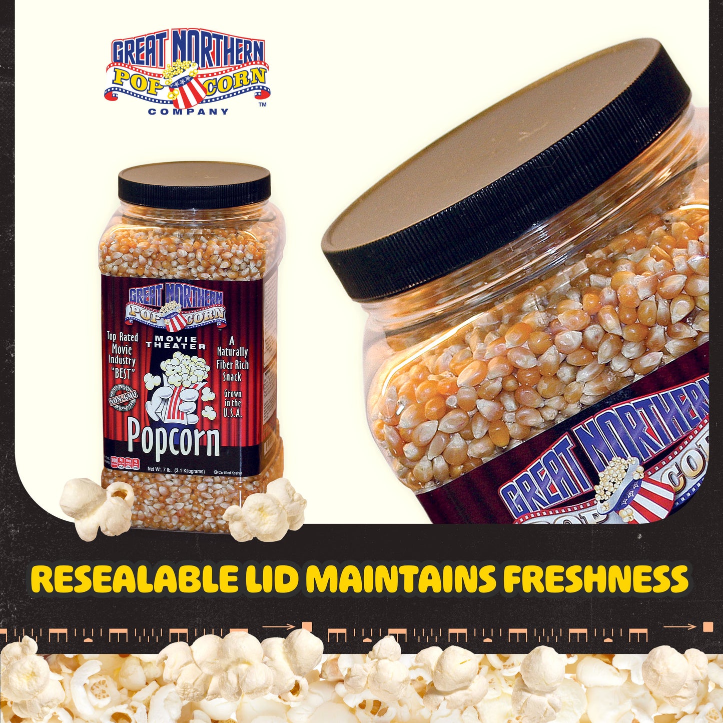 Great Northern Popcorn 7lbs Yellow Popcorn Kernels