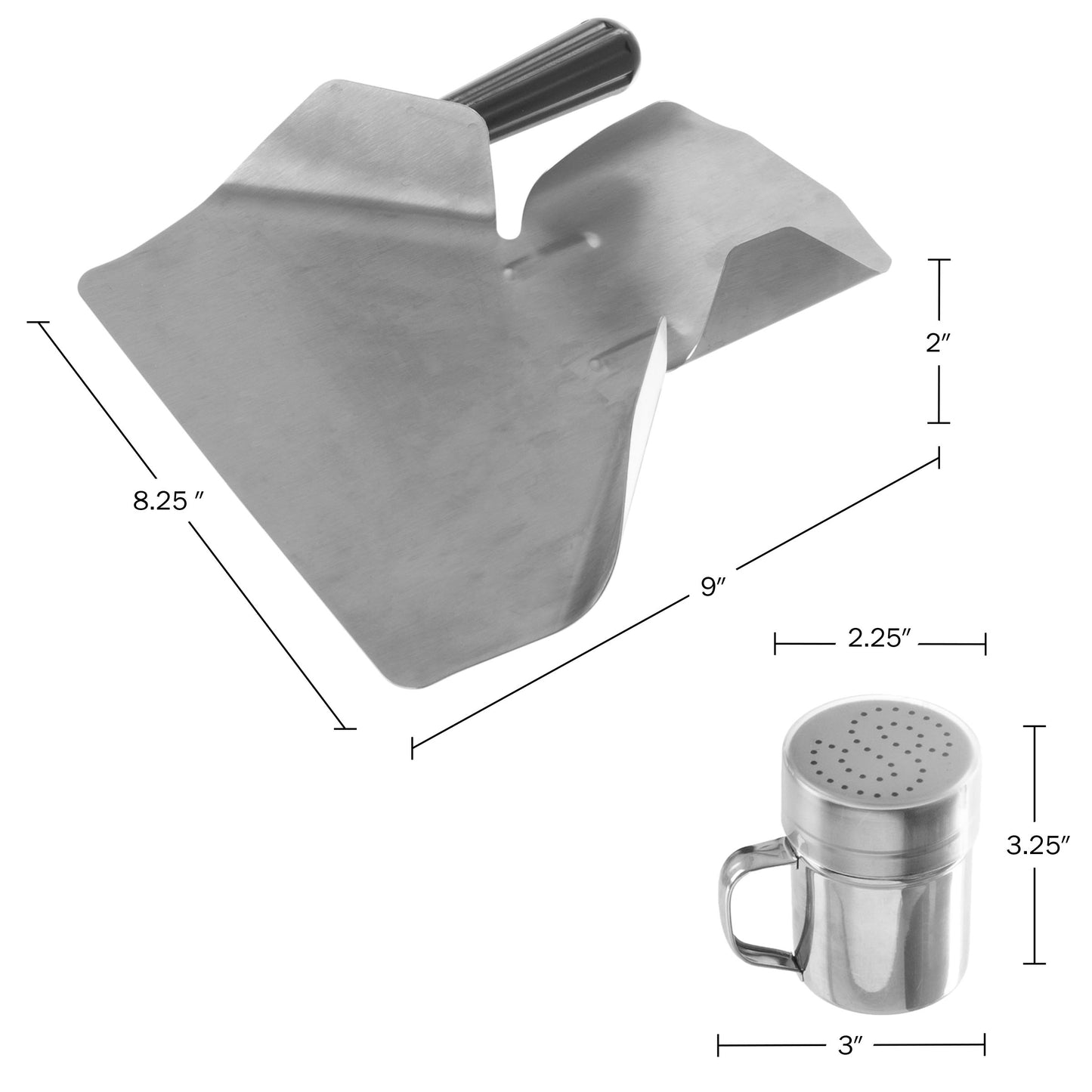 Great Northern Popcorn or Fry Scoop and Saltshaker