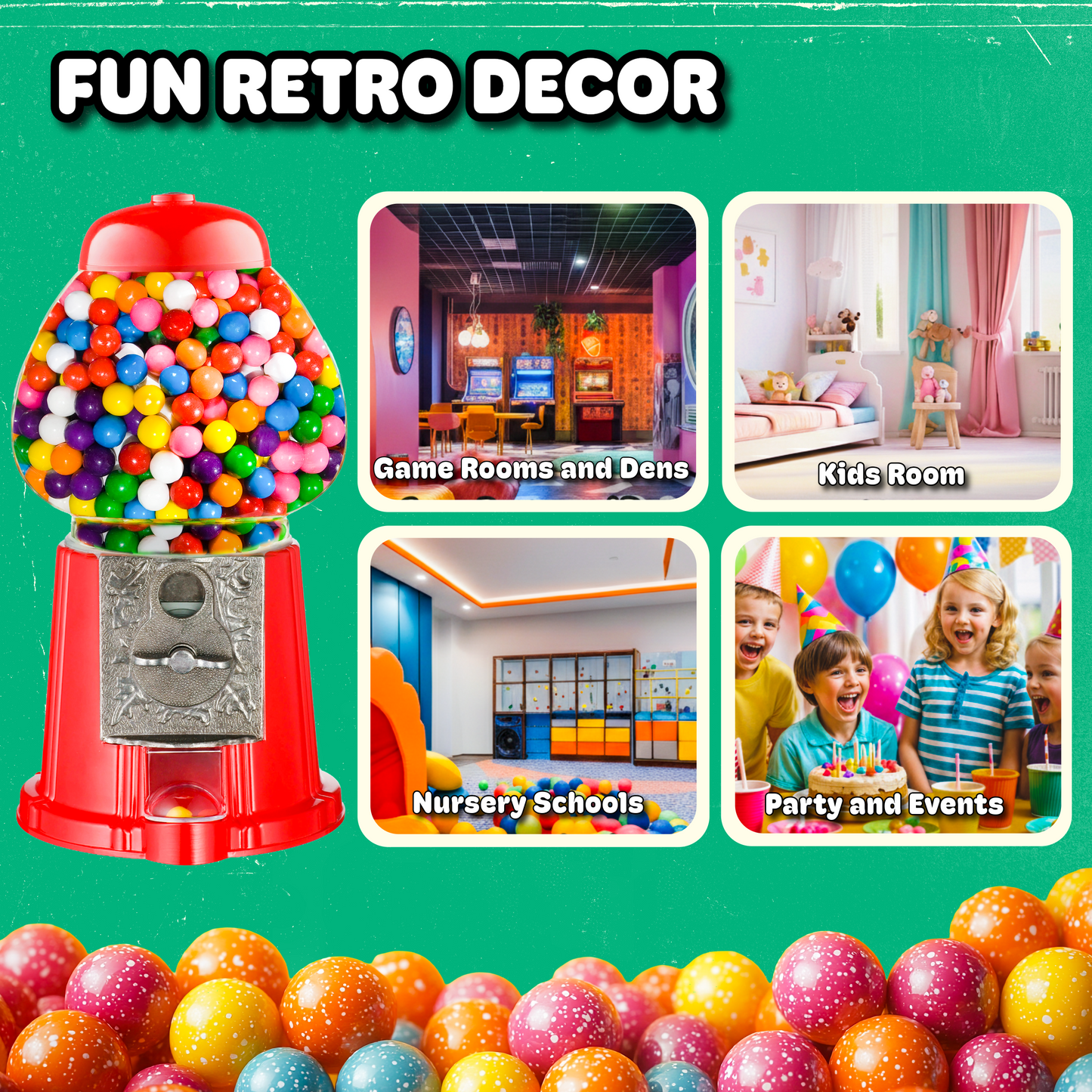 Great Northern Popcorn Mini Gumball Machine, Red