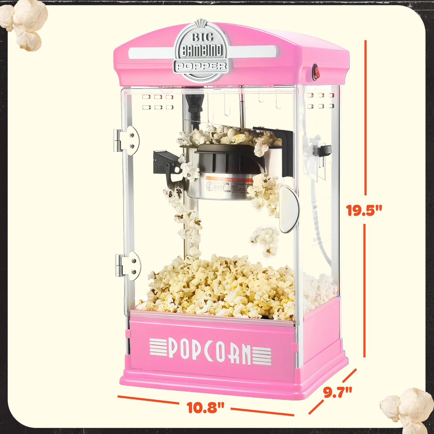 Great Northern Popcorn Big Bambino Machine, Pink