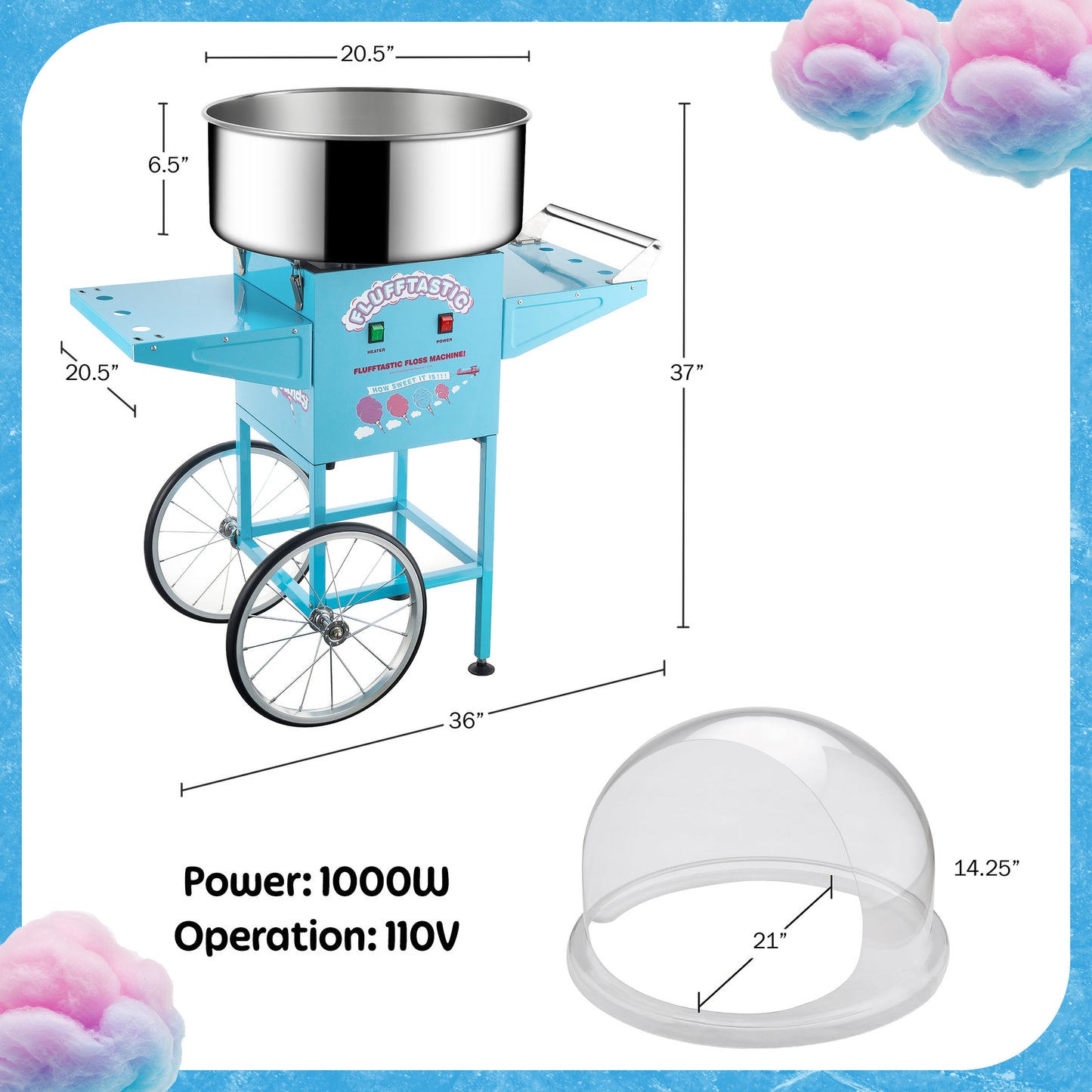 Great Northern Popcorn Cotton Candy Cart Set