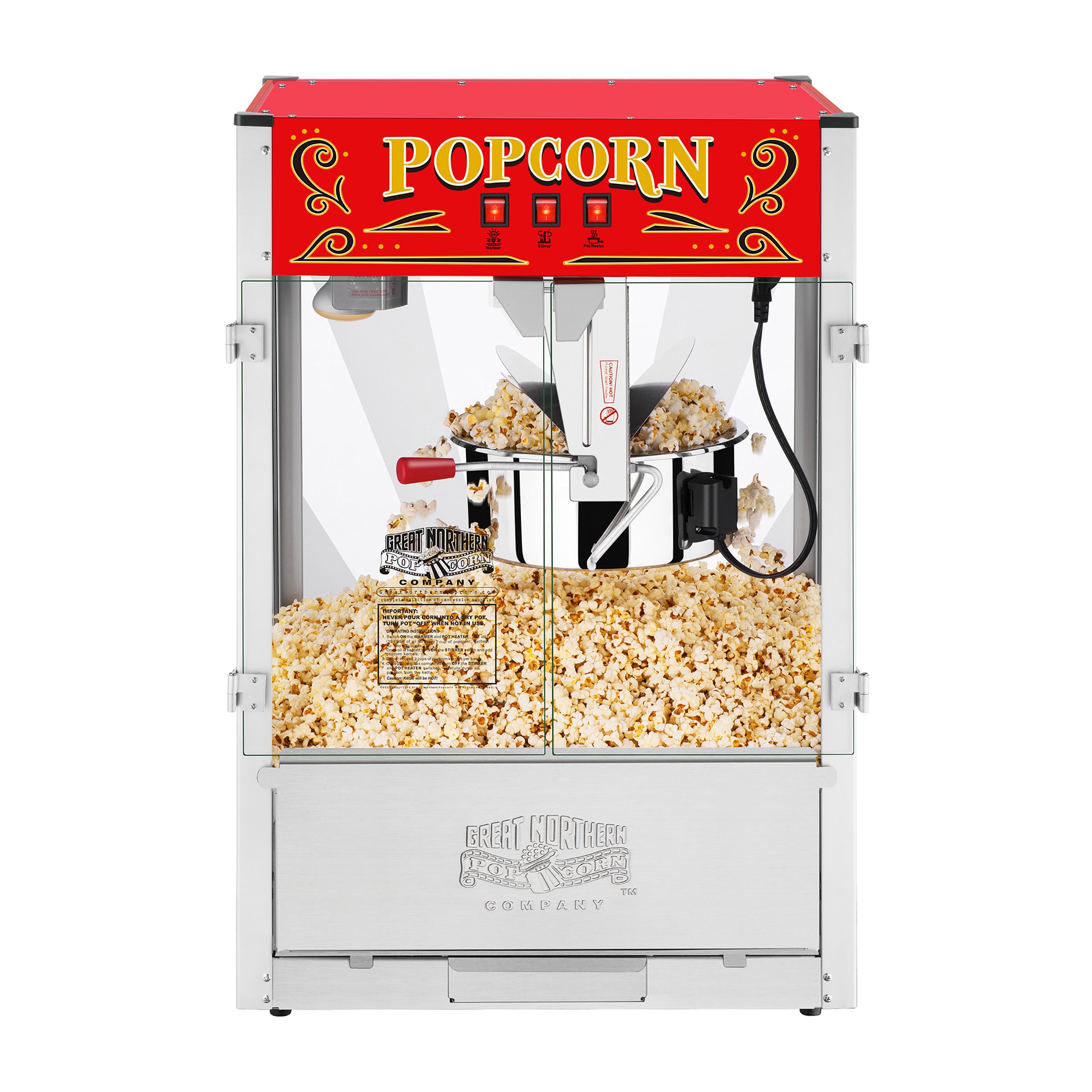 Great Northern Popcorn 1 Cups Oil Popcorn Machine Popcorn Maker Cart