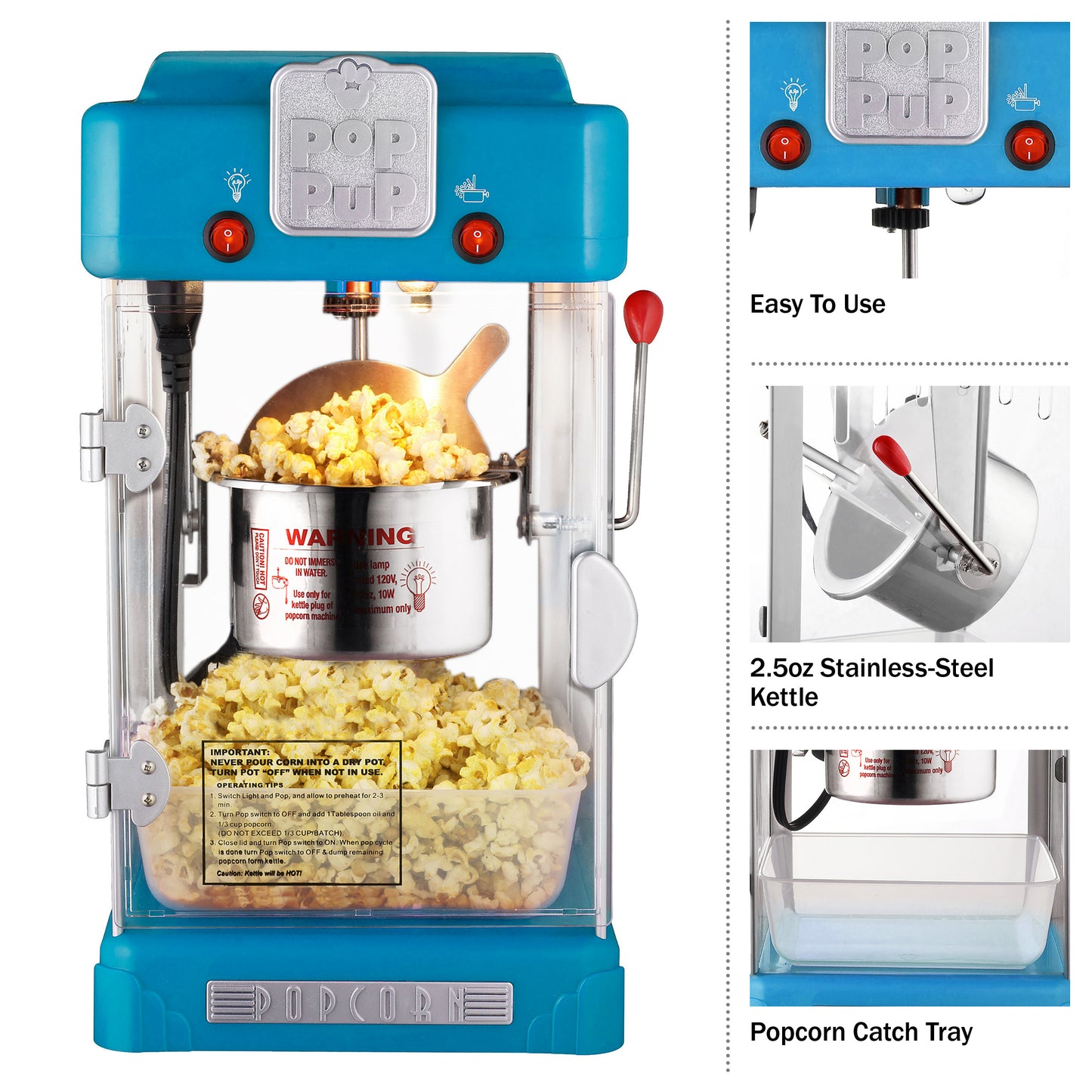 Pop Pup Countertop Popcorn Machine