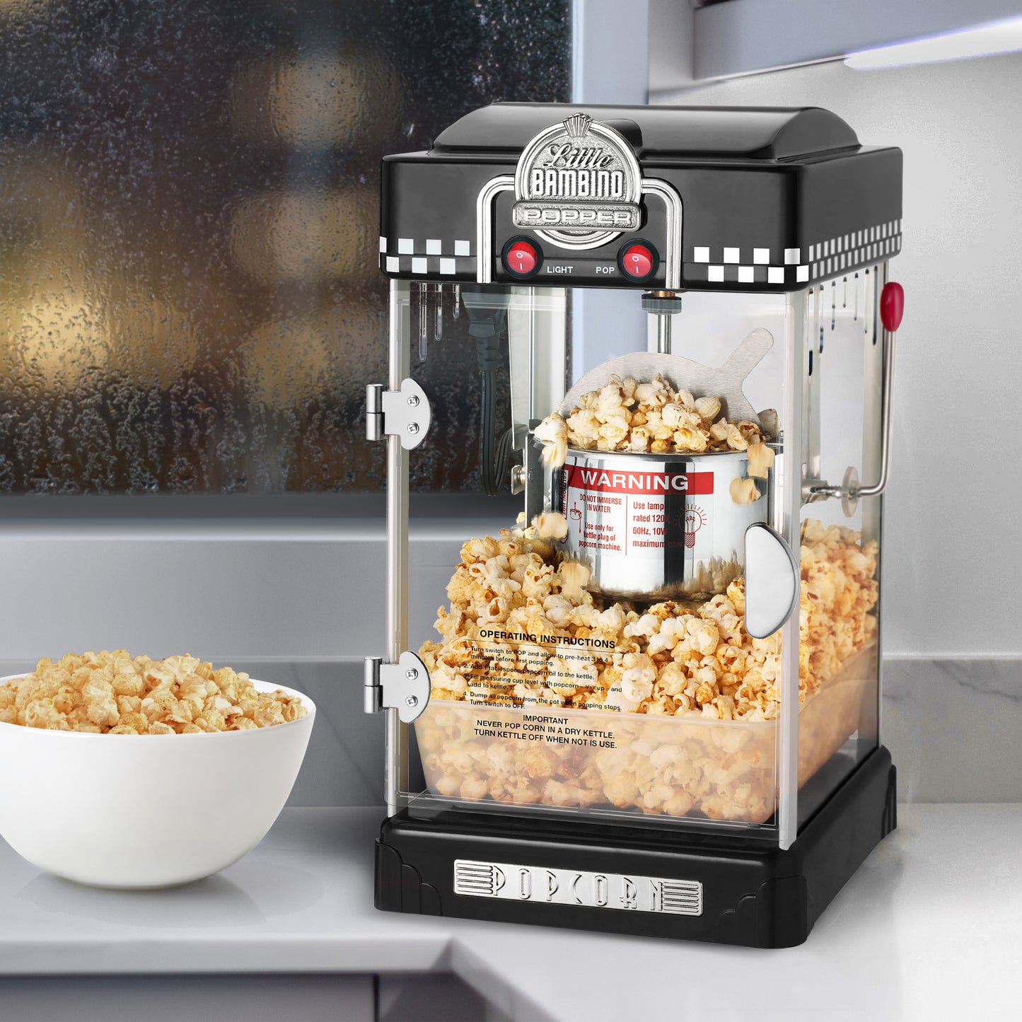 Little Bambino Countertop Popcorn Machine with 2.5 Ounce Kettle - Black