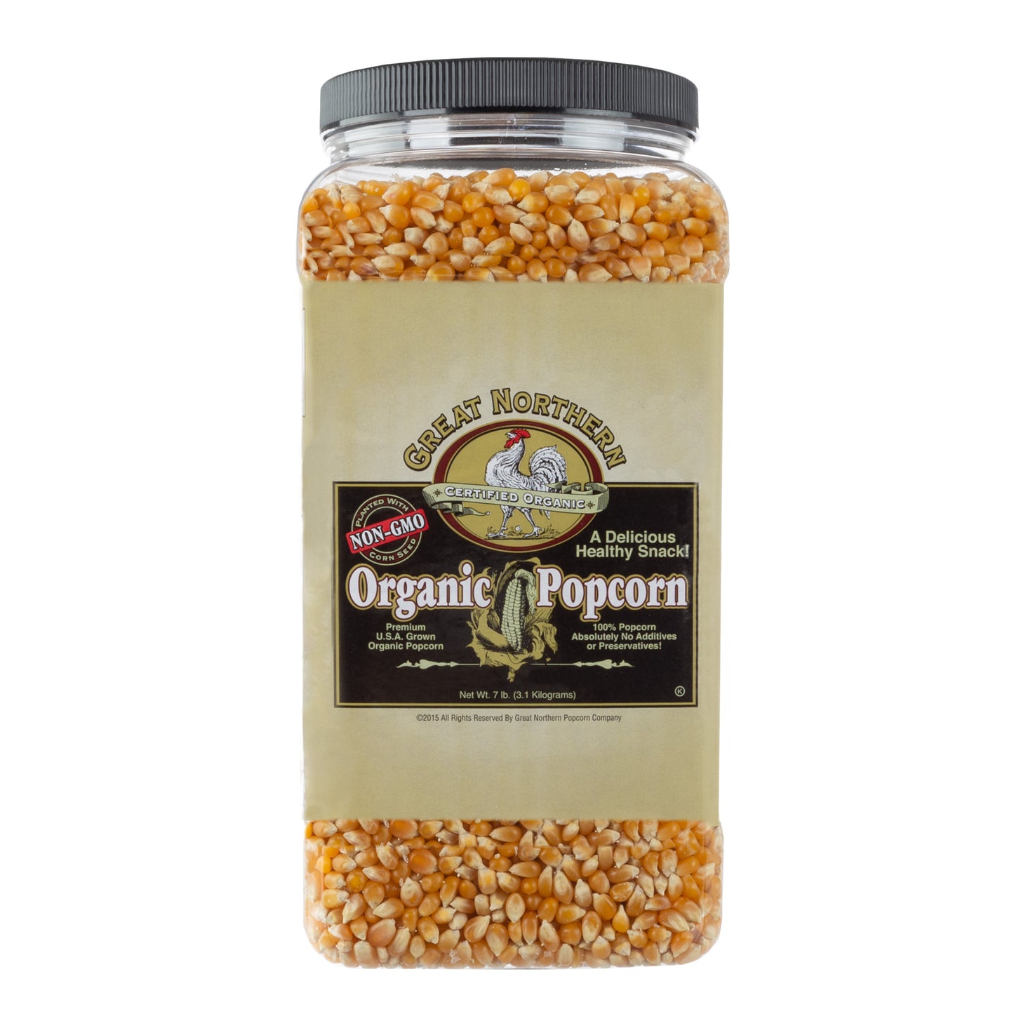 Organic Popcorn Kernels - 7 Pound Jug