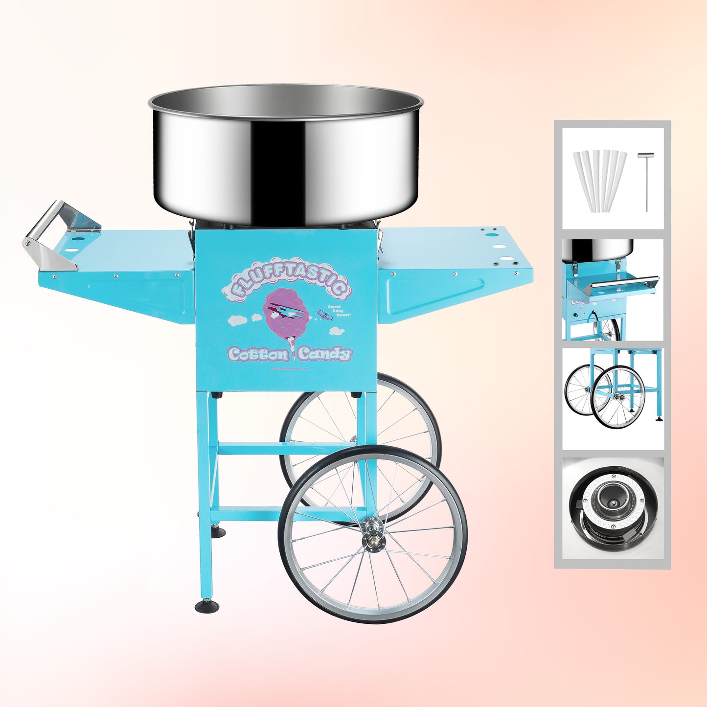 Flufftastic Cotton Candy Machine with Cart - Blue
