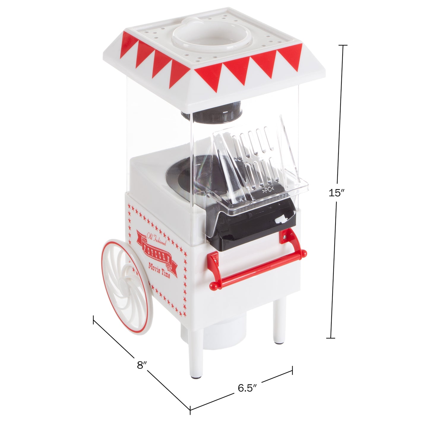 Air Popper Popcorn Maker 6 Cup Capacity - White
