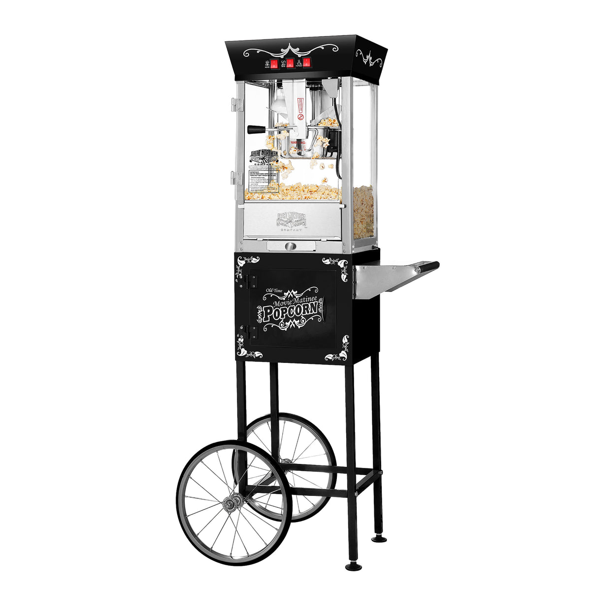 Matinee Popcorn Machine with Cart and 8 Ounce Kettle - Black Parts