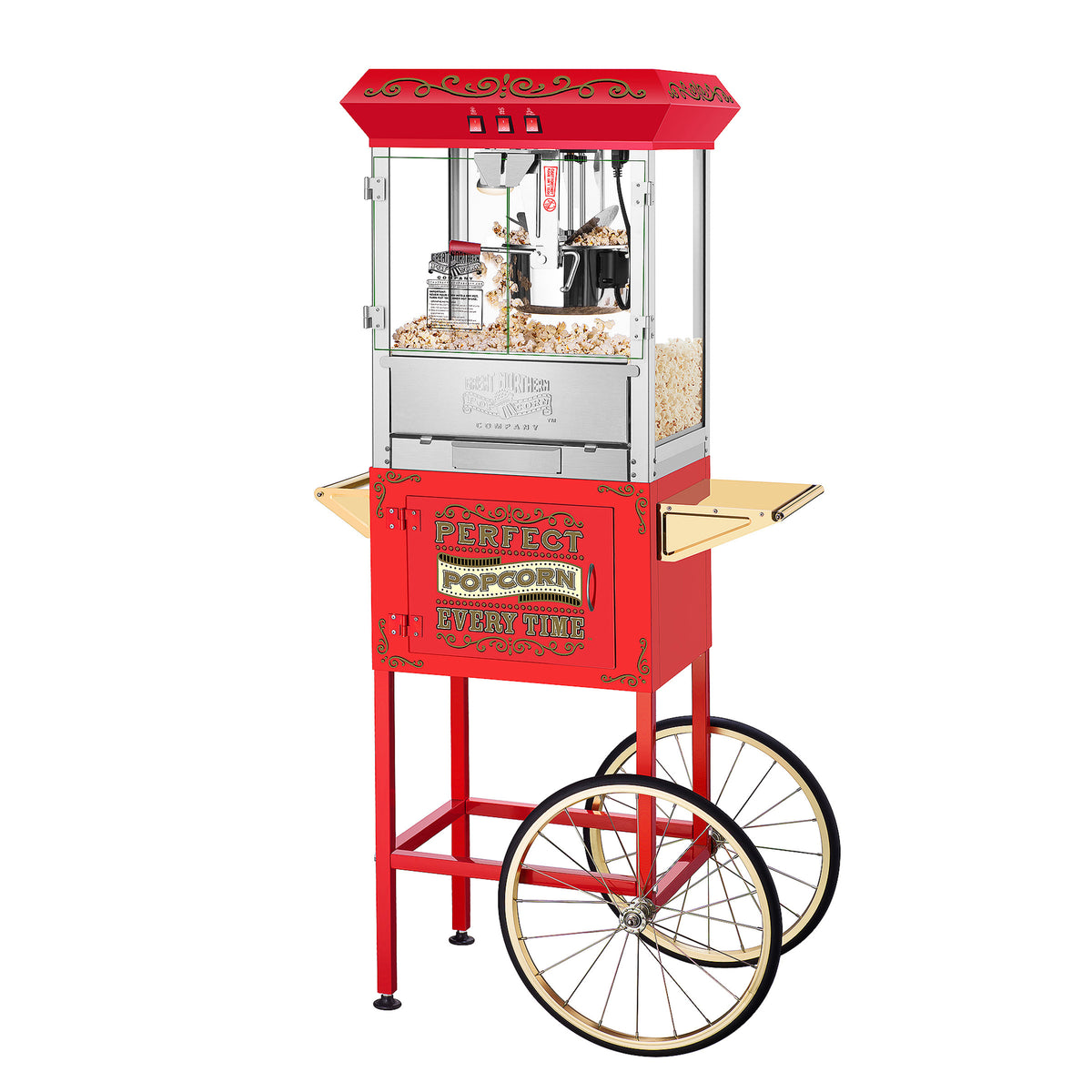 Perfect Popcorn Machine with Cart and 10 Ounce Kettle - Red Parts