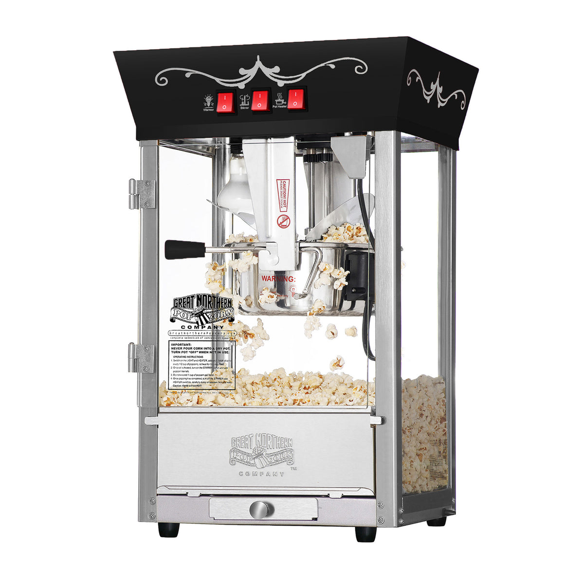 Matinee Countertop Popcorn Machine with 8 Ounce Kettle - Black Parts