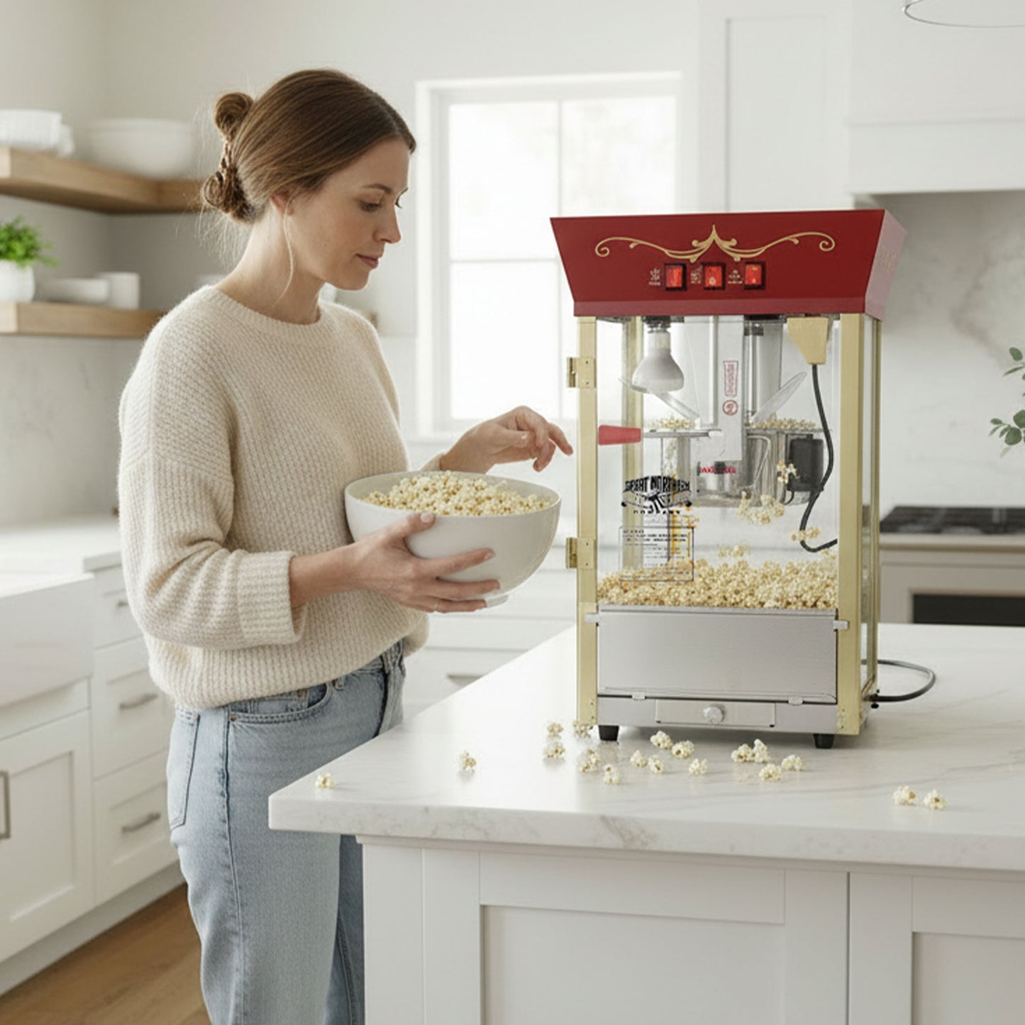 Great Northern Popcorn 8oz Matinee Popper, Red