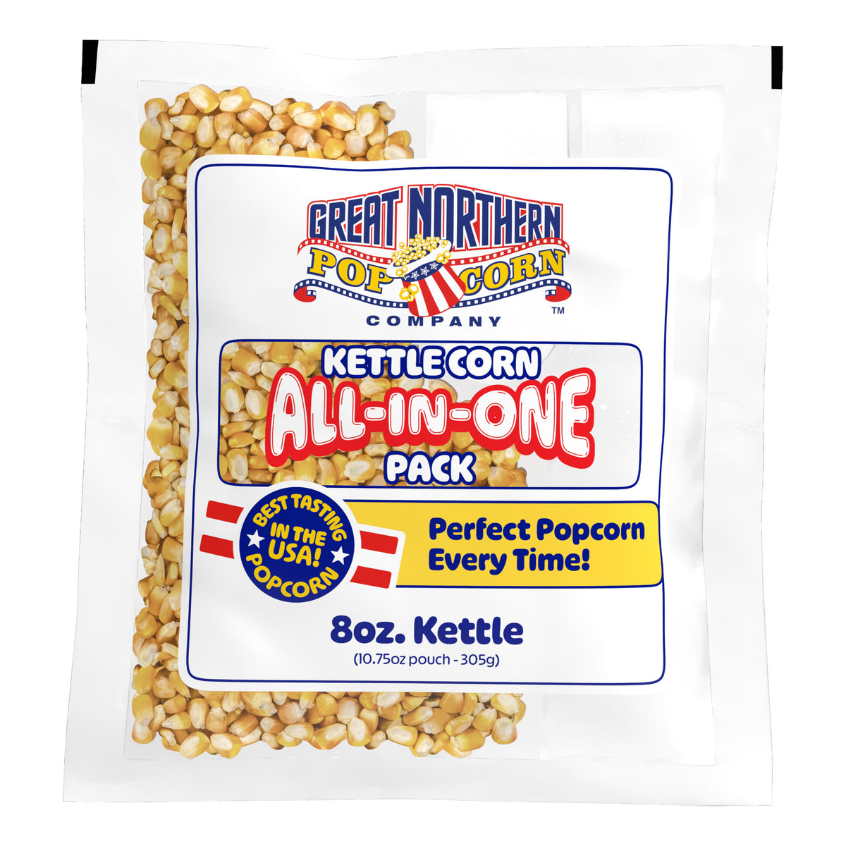 Great Northern Kettle Corn 8oz Size, 5 Kernel Pack Case