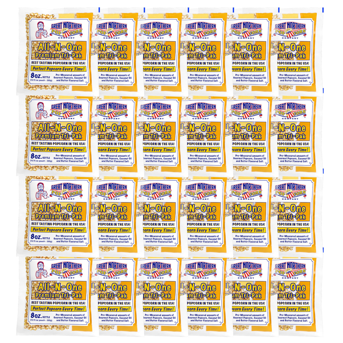 Great Northern Popcorn 8oz Size, 24 Kernel Pack Case