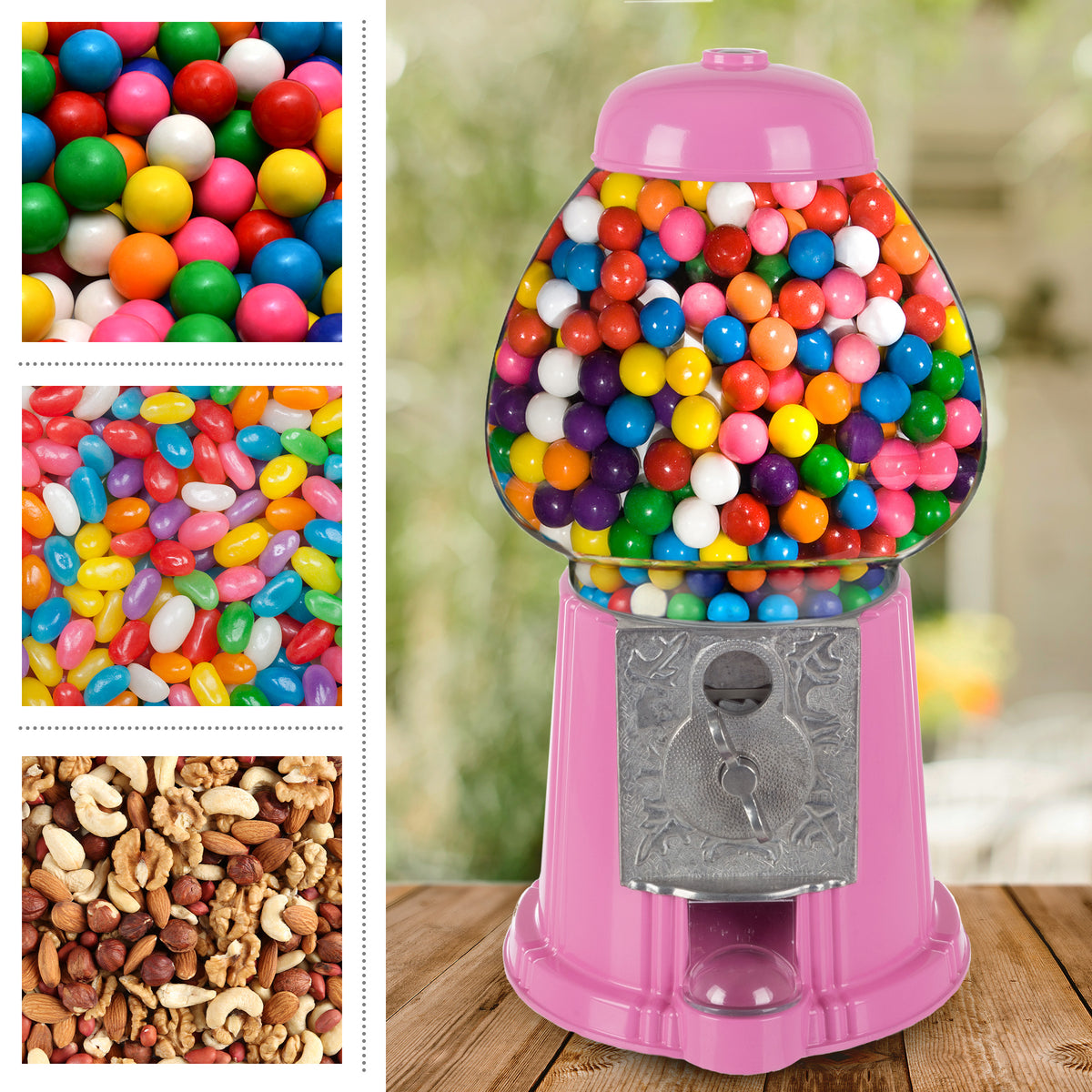 Great Northern Popcorn 15in Gumball Machine, Pink