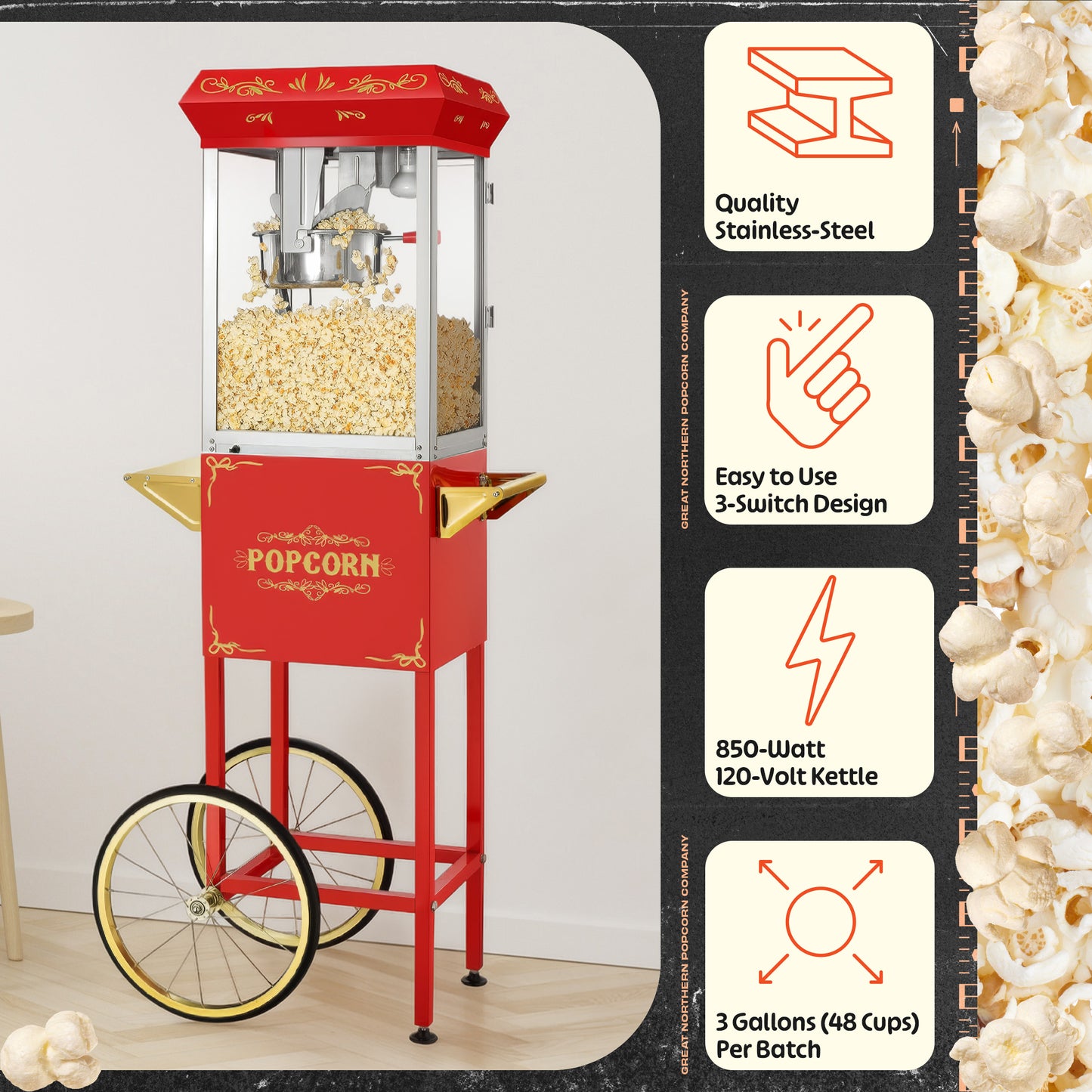 Great Northern Popcorn Movie Night Popcorn Cart