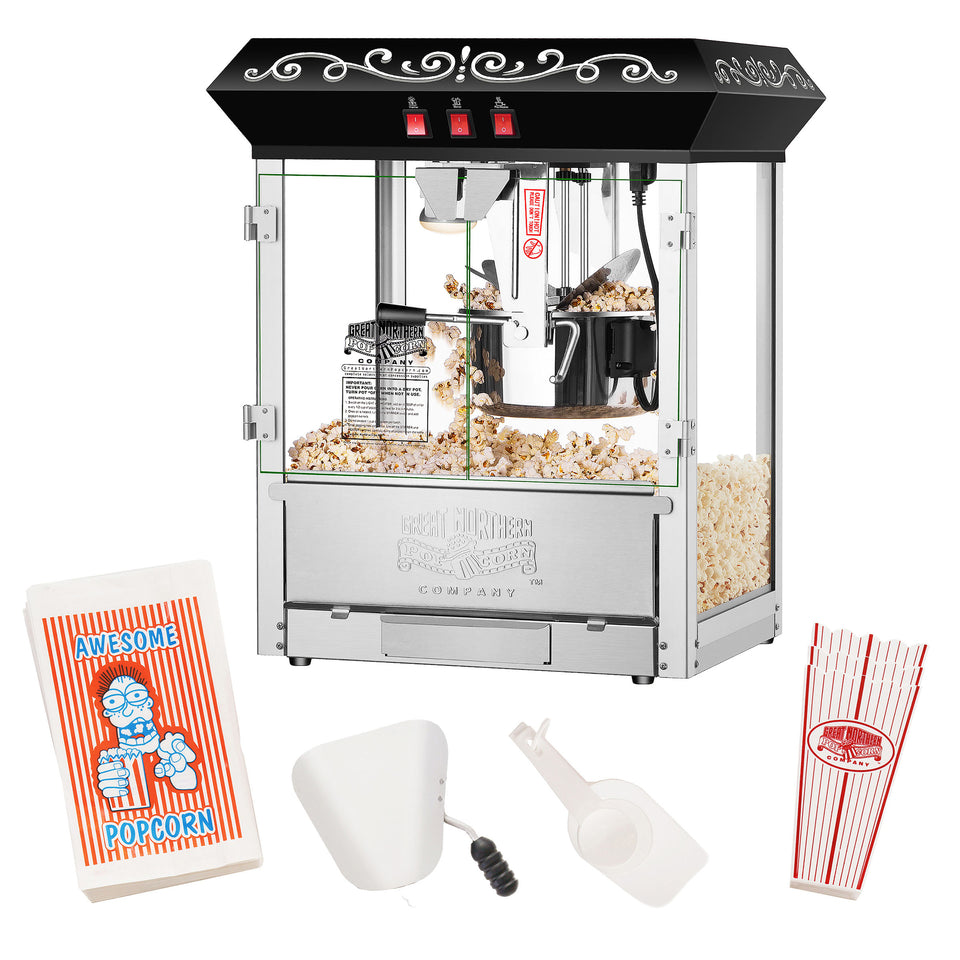 Great Northern Popcorn 10oz Popcorn Machine, Black