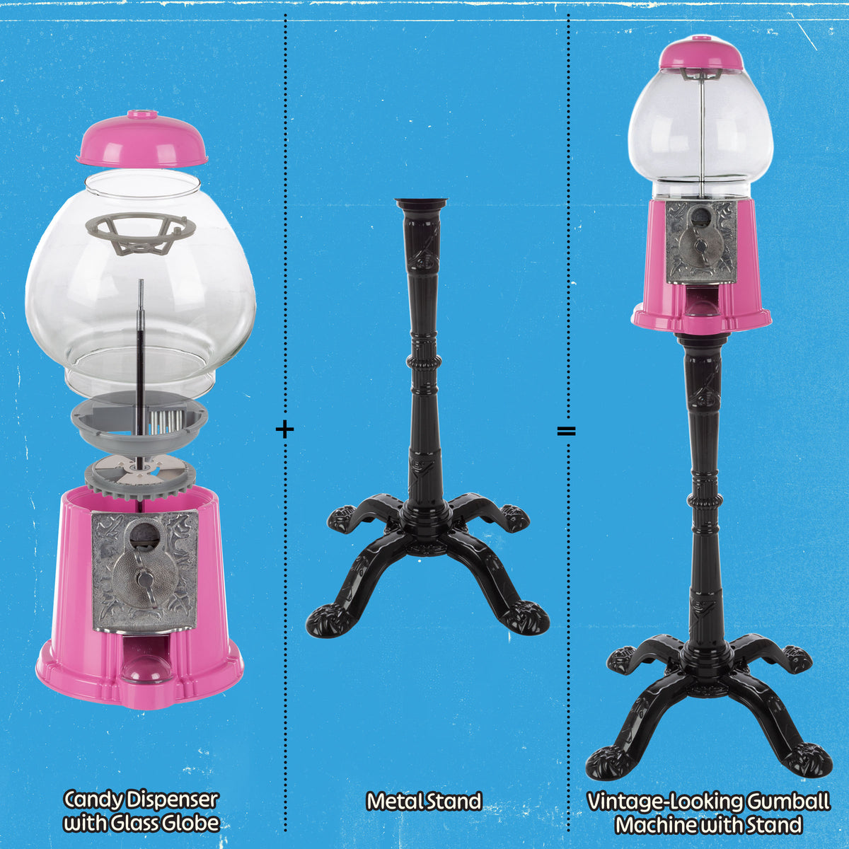 Great Northern Popcorn 15in Gumball Machine, Pink