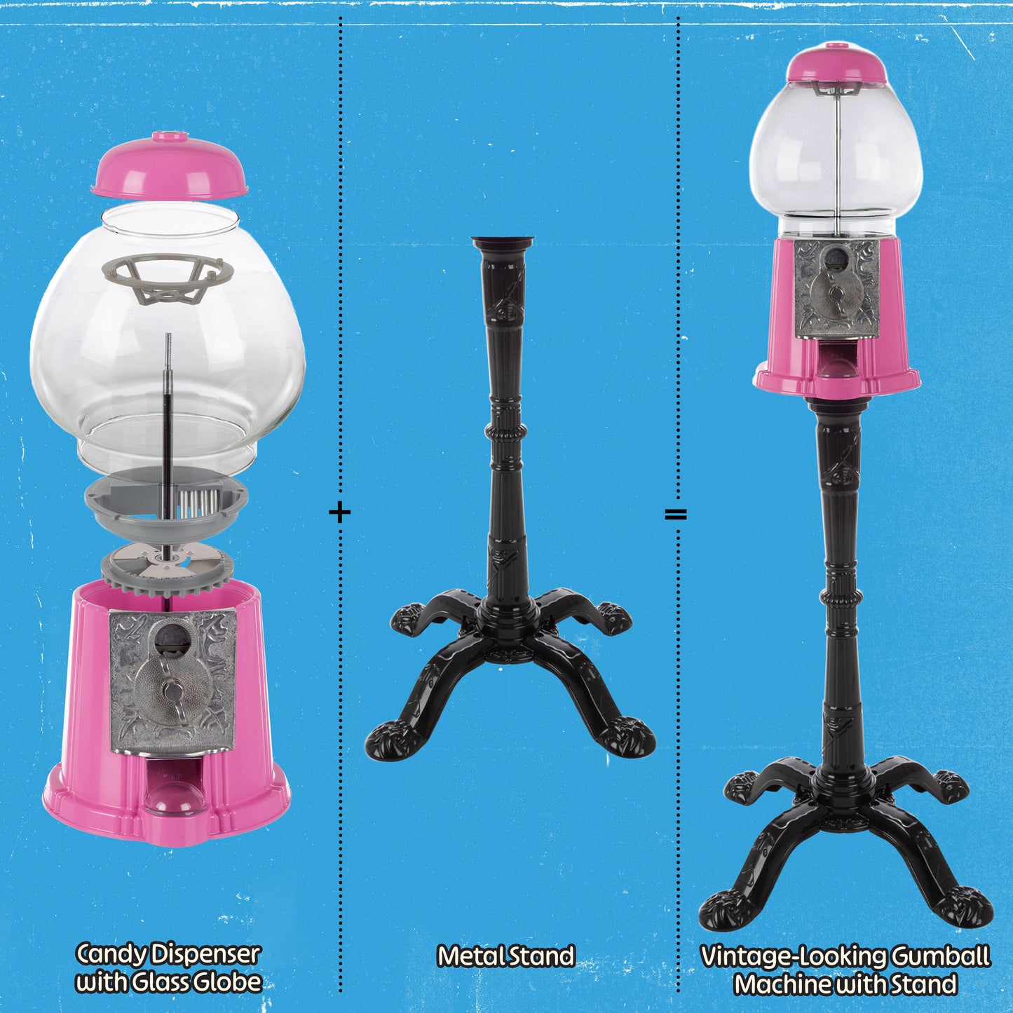 Great Northern Popcorn 15in Gumball Machine, Pink