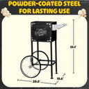 Great Northern Popcorn Matinee Rolling Cart, Black
