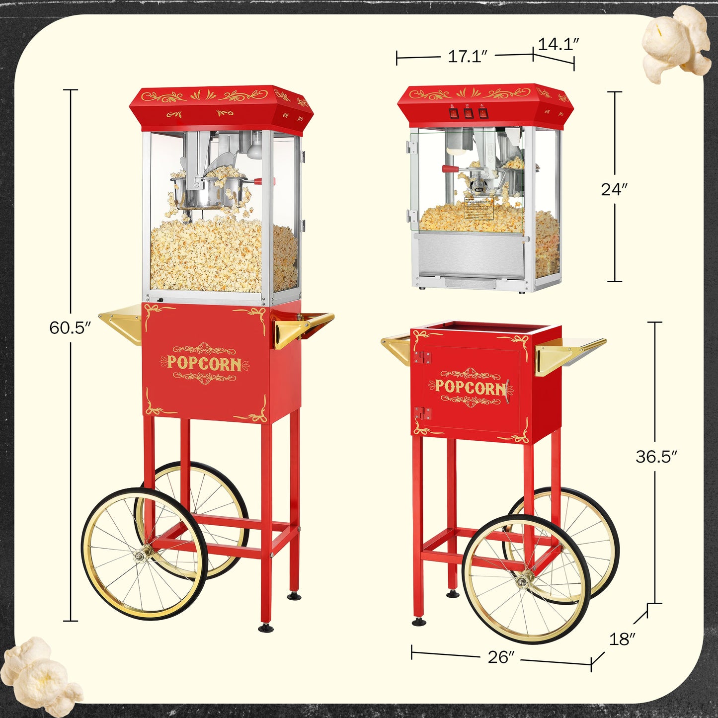 Great Northern Popcorn Movie Night Popcorn Cart