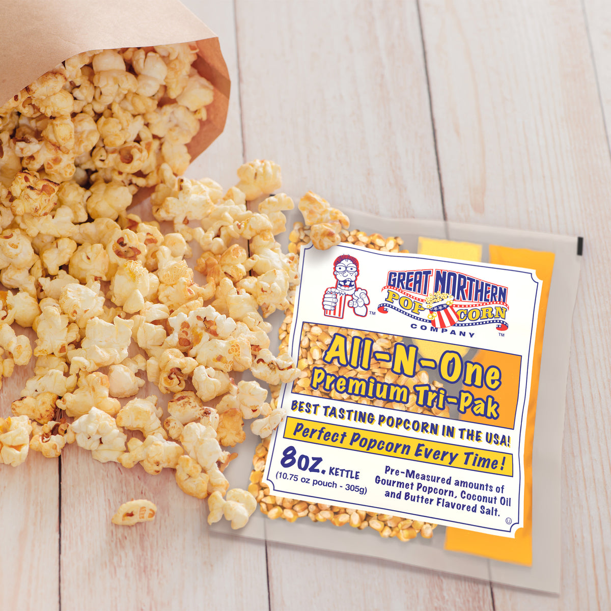 Great Northern Popcorn 8oz Size, 5 Kernel Pack Case